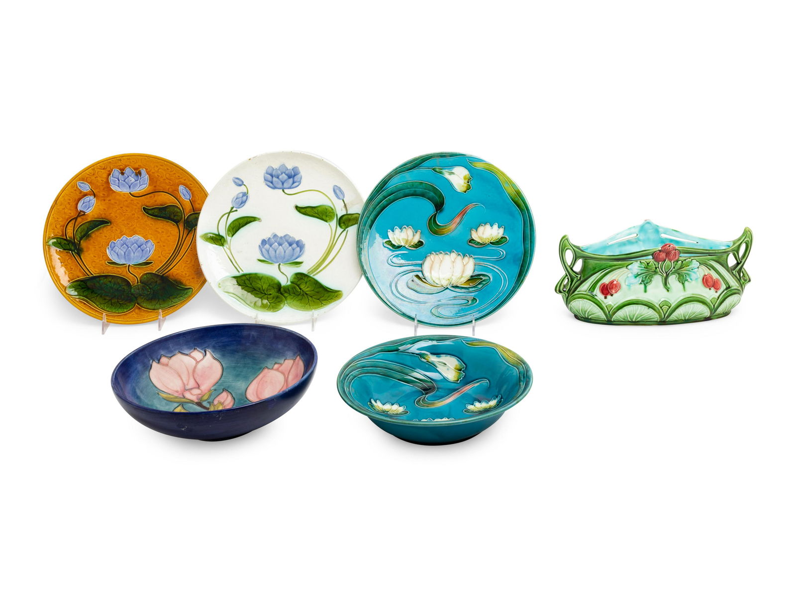 Six European Majolica Table Articles (1 of 1)