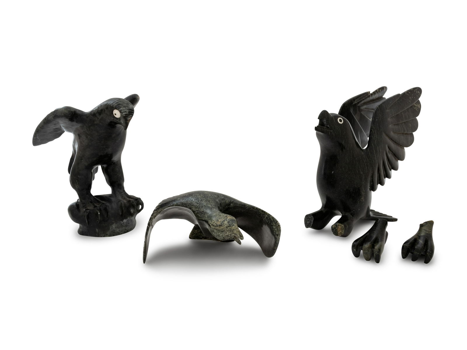 Three Inuit Carved Stone Figures of Birds  (1 of 3)