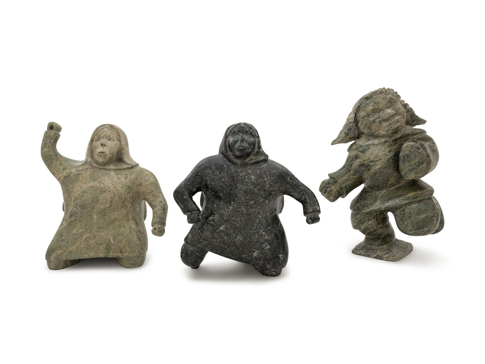Three Inuit Carved Stone Figures (1 of 2)