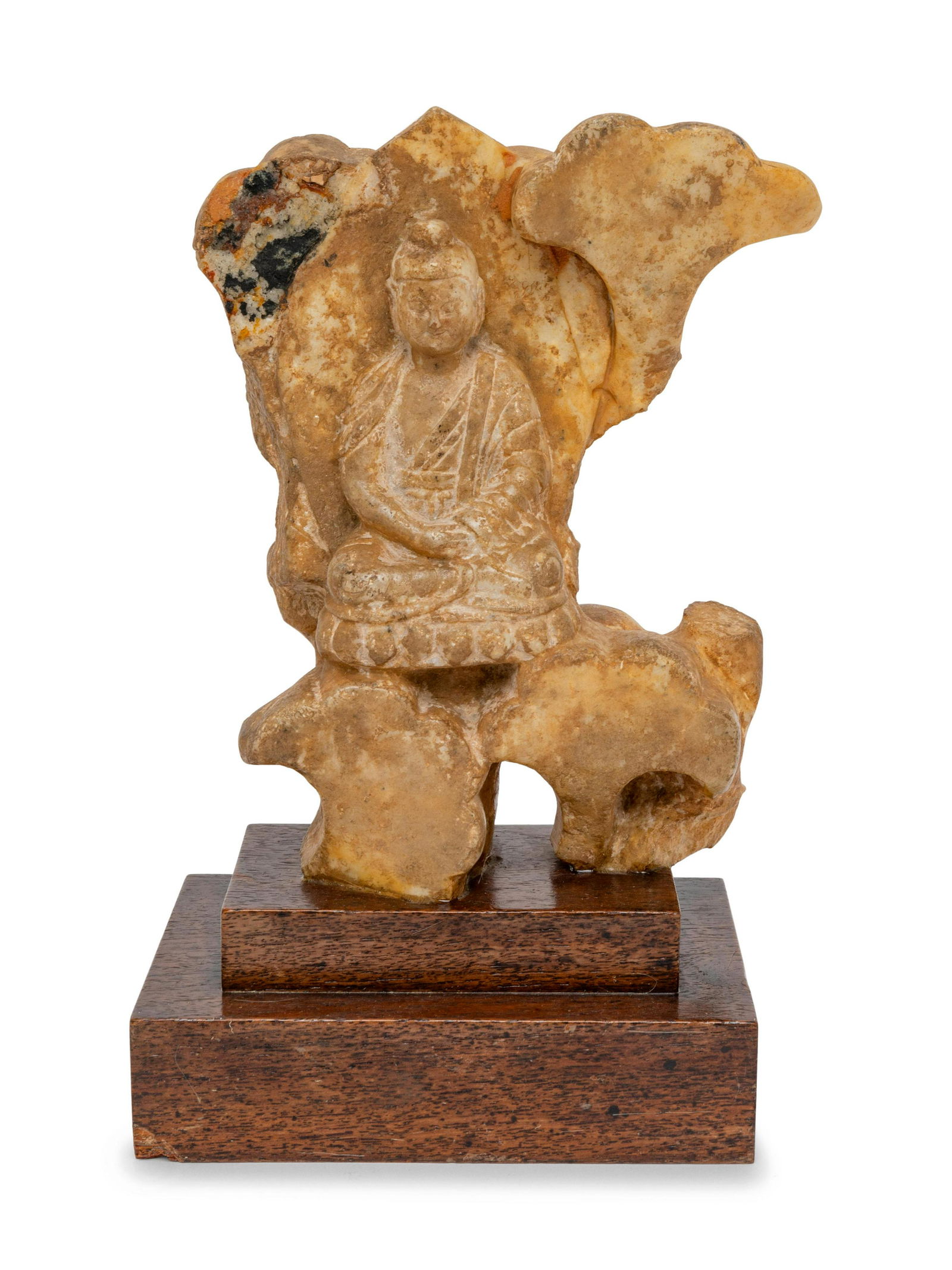 A Chinese Carved Stone Figure of Buddha  (1 of 1)