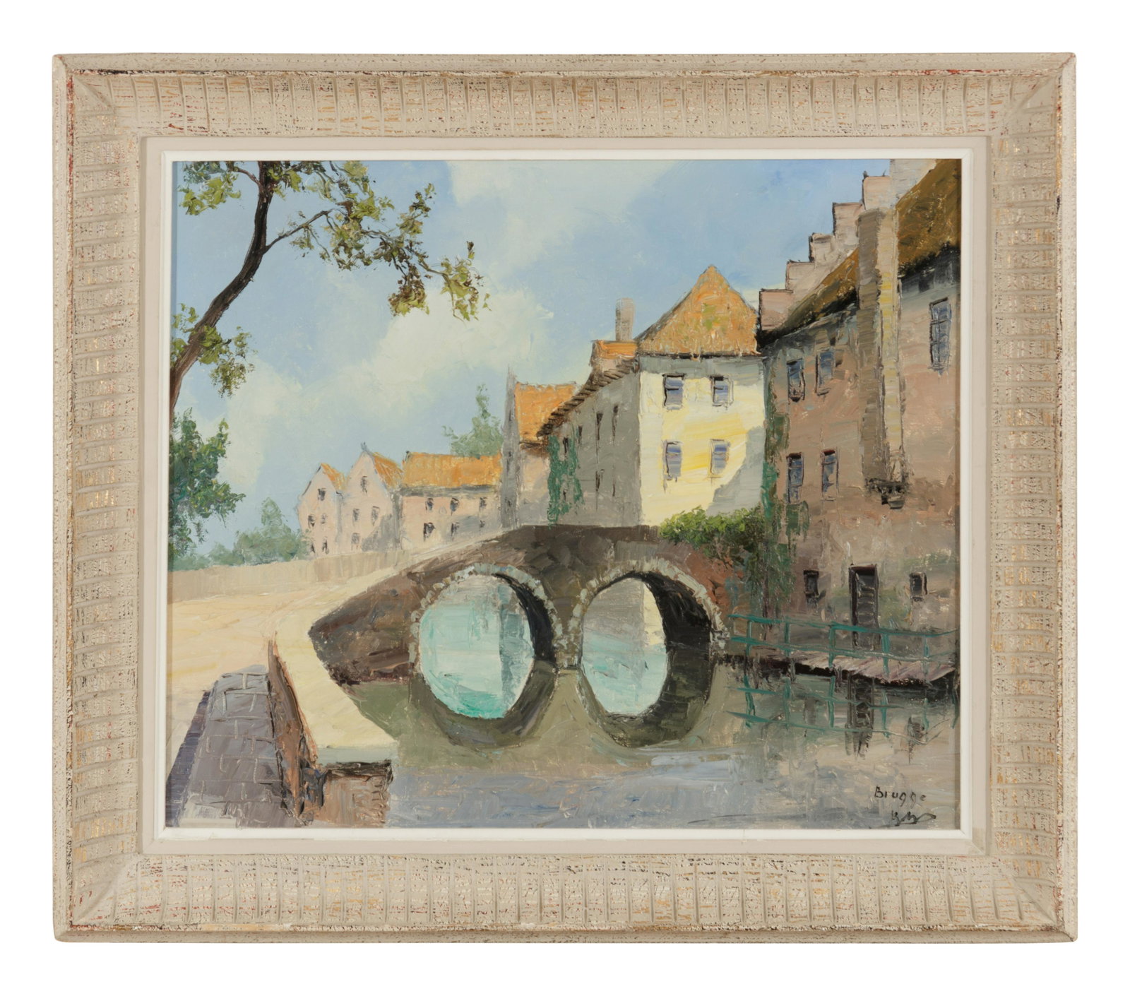 Bernard Laarhoven (Dutch, b. 1912) Brugge in Belgium: Bernard Laarhoven (Dutch, b. 1912) Brugge in Belgium Near the Dutch Frontier oil on canvas signed (lower right), titled (verso) 20 x 24 inches. Property from a Corporate Art Collection