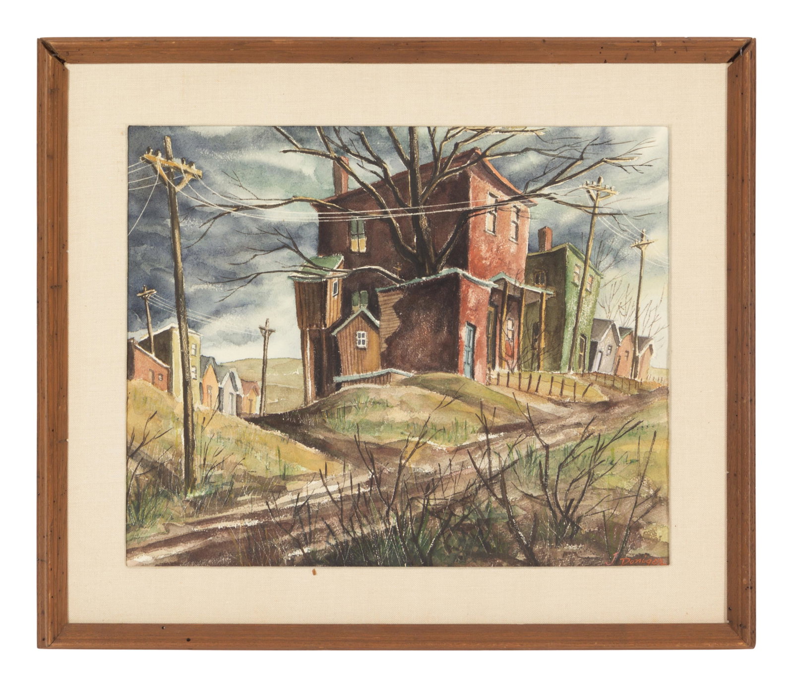 J. Doniger (American, 20th Century) City Scene: J. Doniger (American, 20th Century) City Scene watercolor on paper 14 x 17 inches. Property from the Collection of Michael and Janice Doniger, Chicago, Illinois
