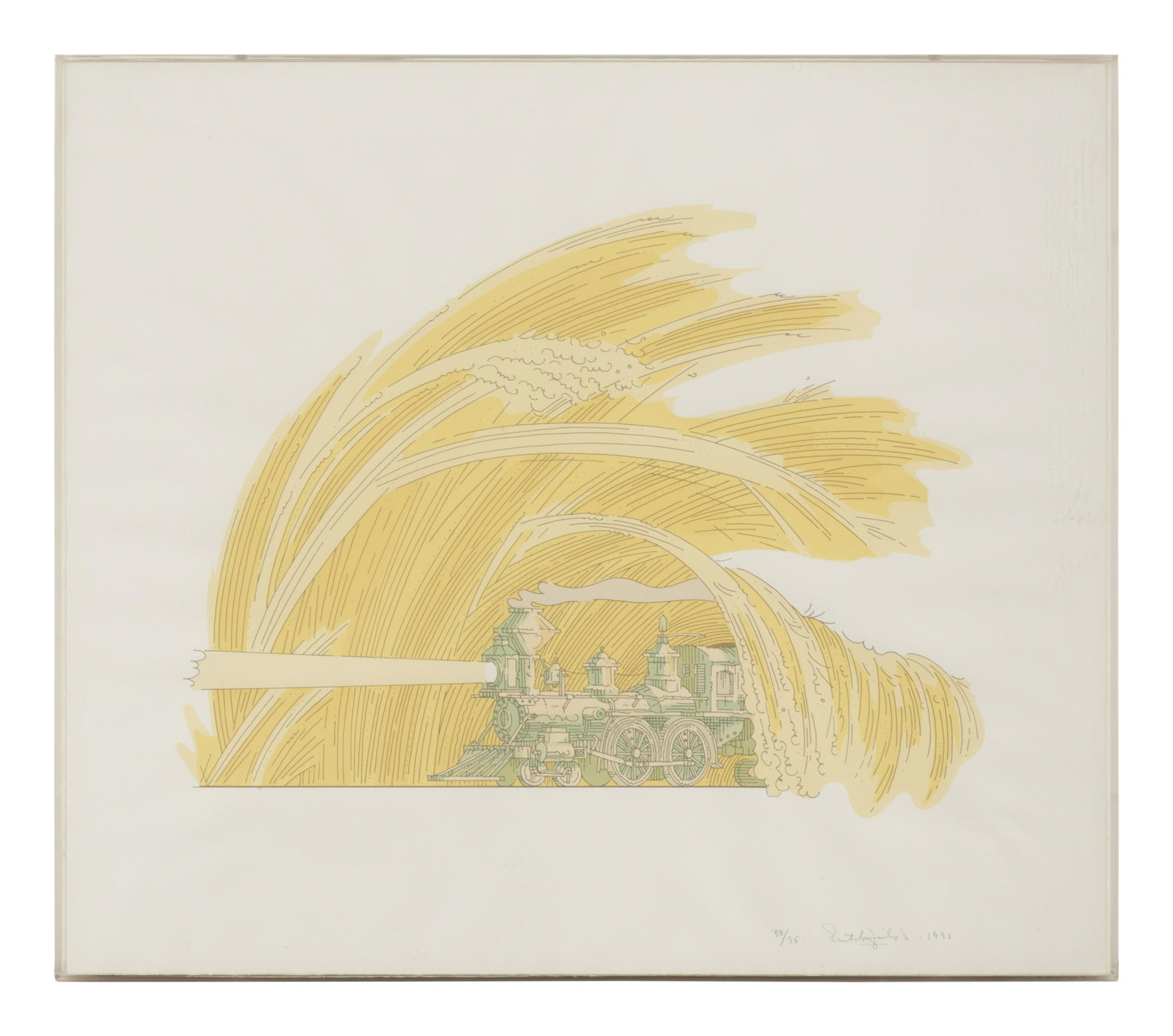 William Crutchfield (American, b. 1932) Rainbow Tunnel,: William Crutchfield (American, b. 1932) Rainbow Tunnel, 1971 silkscreen signed, dated and numbered 38/75 in pencil 10 x 13 1/4 inches. Provenance: Joyce Hunsaker and Associates, Los Angeles Property f