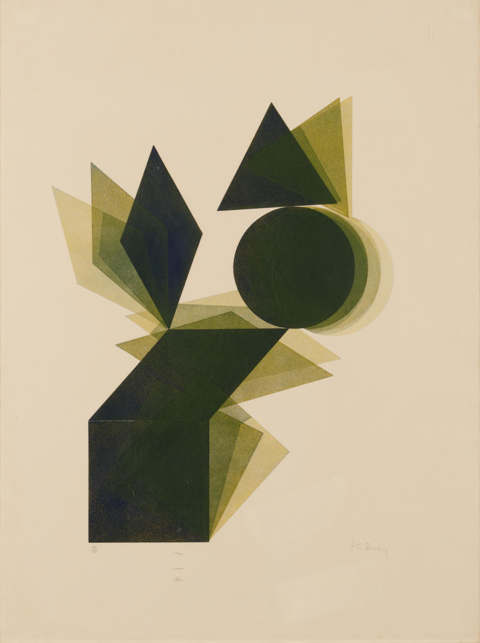 Pol Bury (Belgian, 1922-2005) L'Osage Disque Triangle (1 of 6)