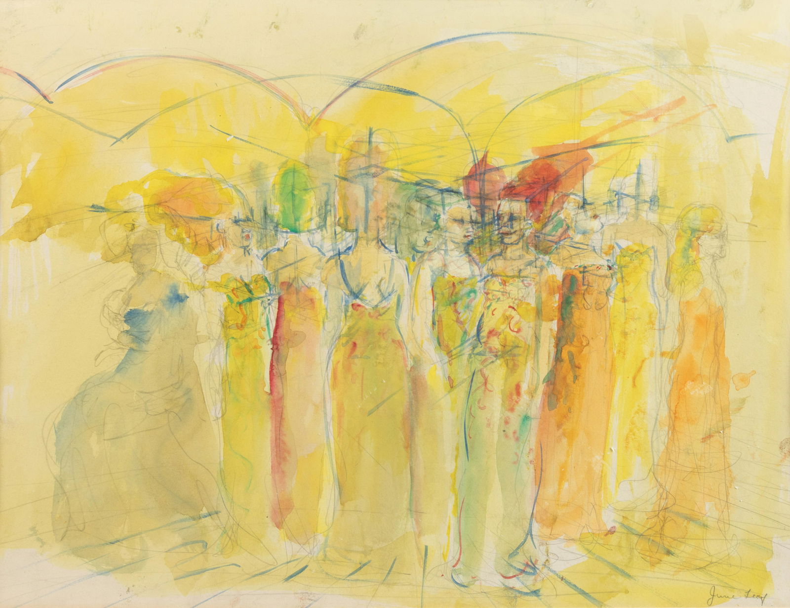 June Leaf (American, b. 1929) Untitled (1 of 2)