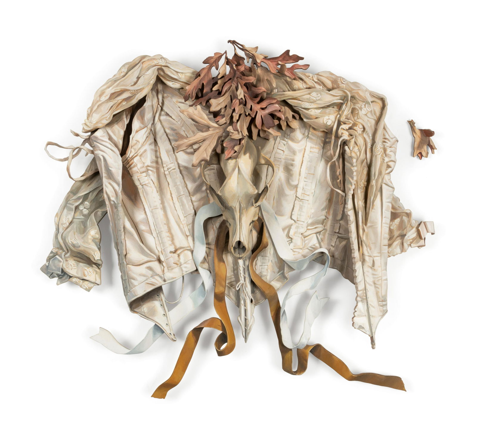 Ron Issacs (American, b. 1941) Wall Relief with Dog: Ron Issacs (American, b. 1941) Wall Relief with Dog Skull, 1974 acrylic on birch plywood signed Ron Issacs, titled and dated (verso) 24 x 27 1/2 x 4 inches. Property from a Corporate Art Collection