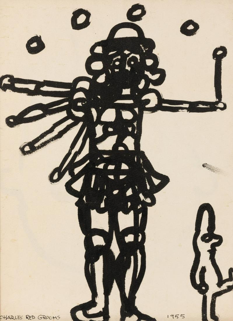 Red Grooms (American, b. 1937) Untitled (Clown Juggler) (1 of 4)