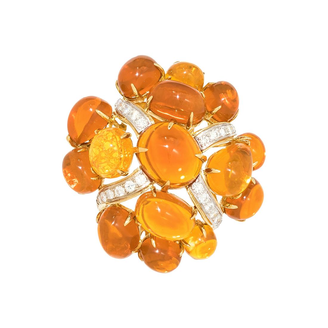 SEAMAN SCHEPPS, FIRE OPAL AND DIAMOND (1 of 2)