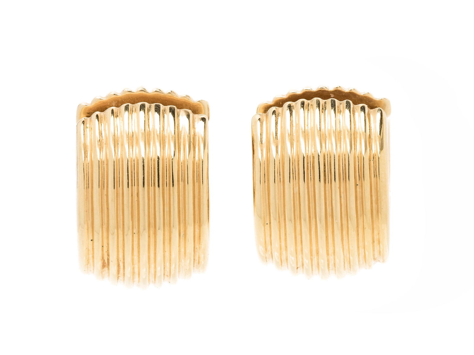 TIFFANY & CO., YELLOW GOLD HOOP EARRINGS (1 of 3)