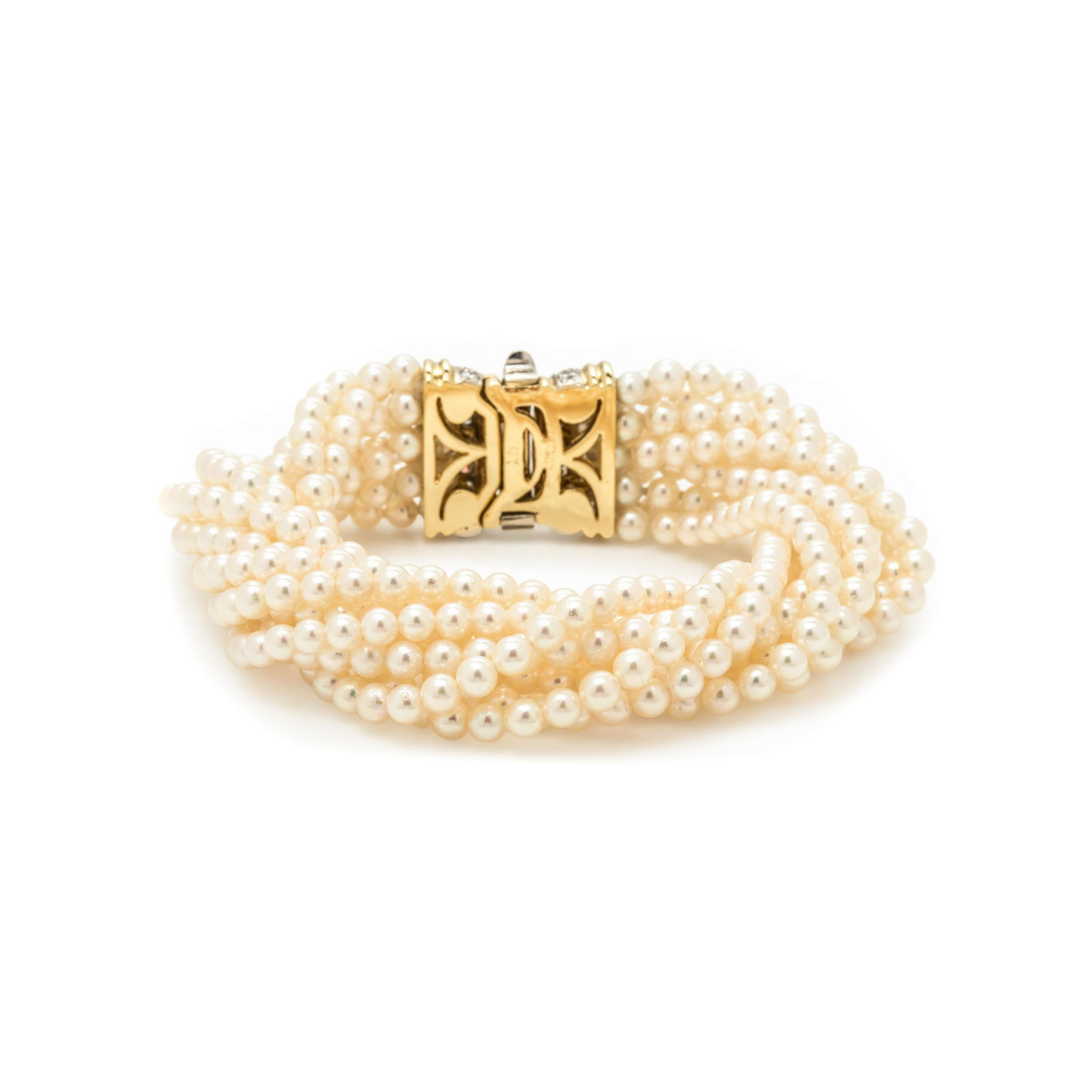 TIFFANY & CO., CULTURED PEARL AND DIAMOND TORSADE (1 of 3)