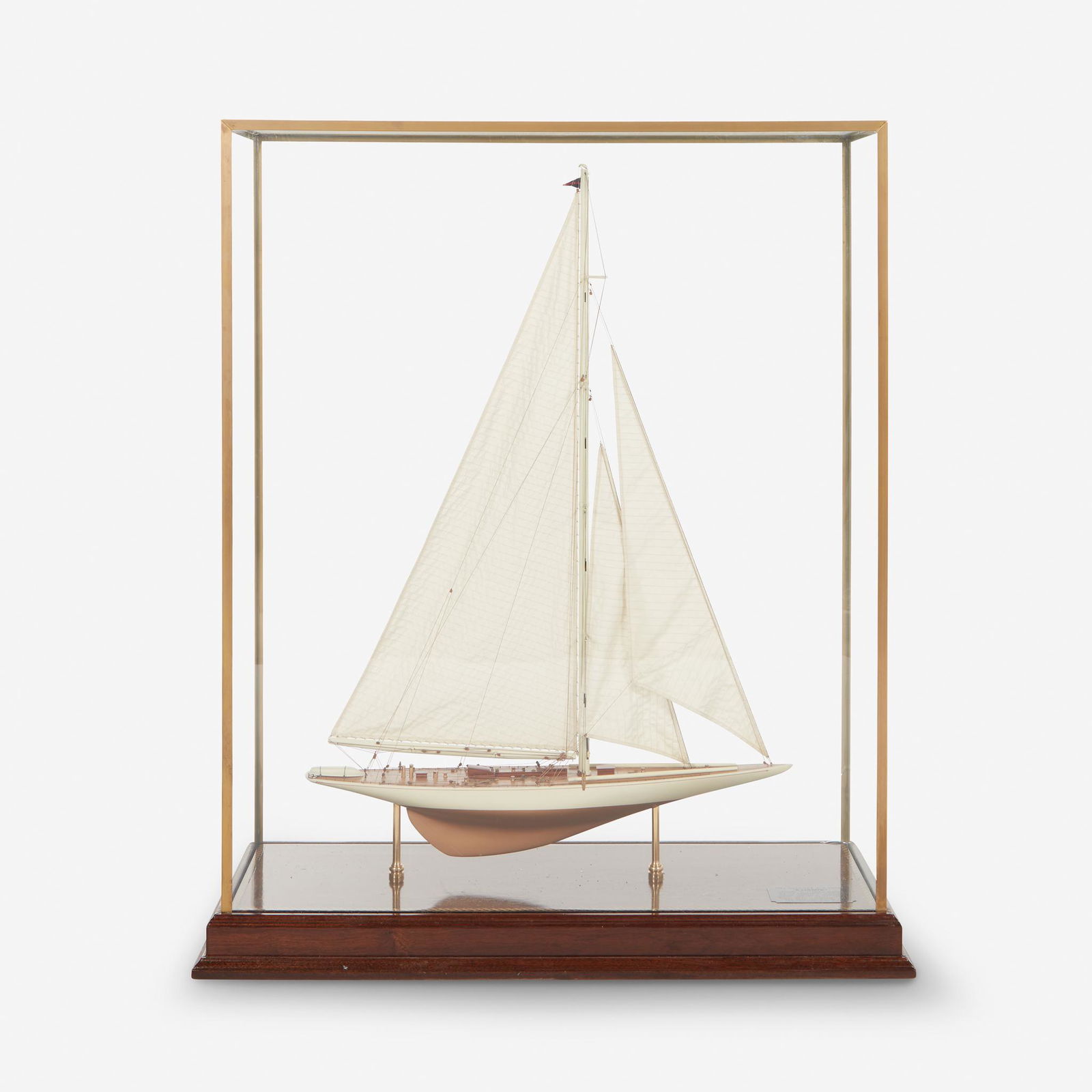 Scale painted wood model of America's Cup Yacht (1 of 3)