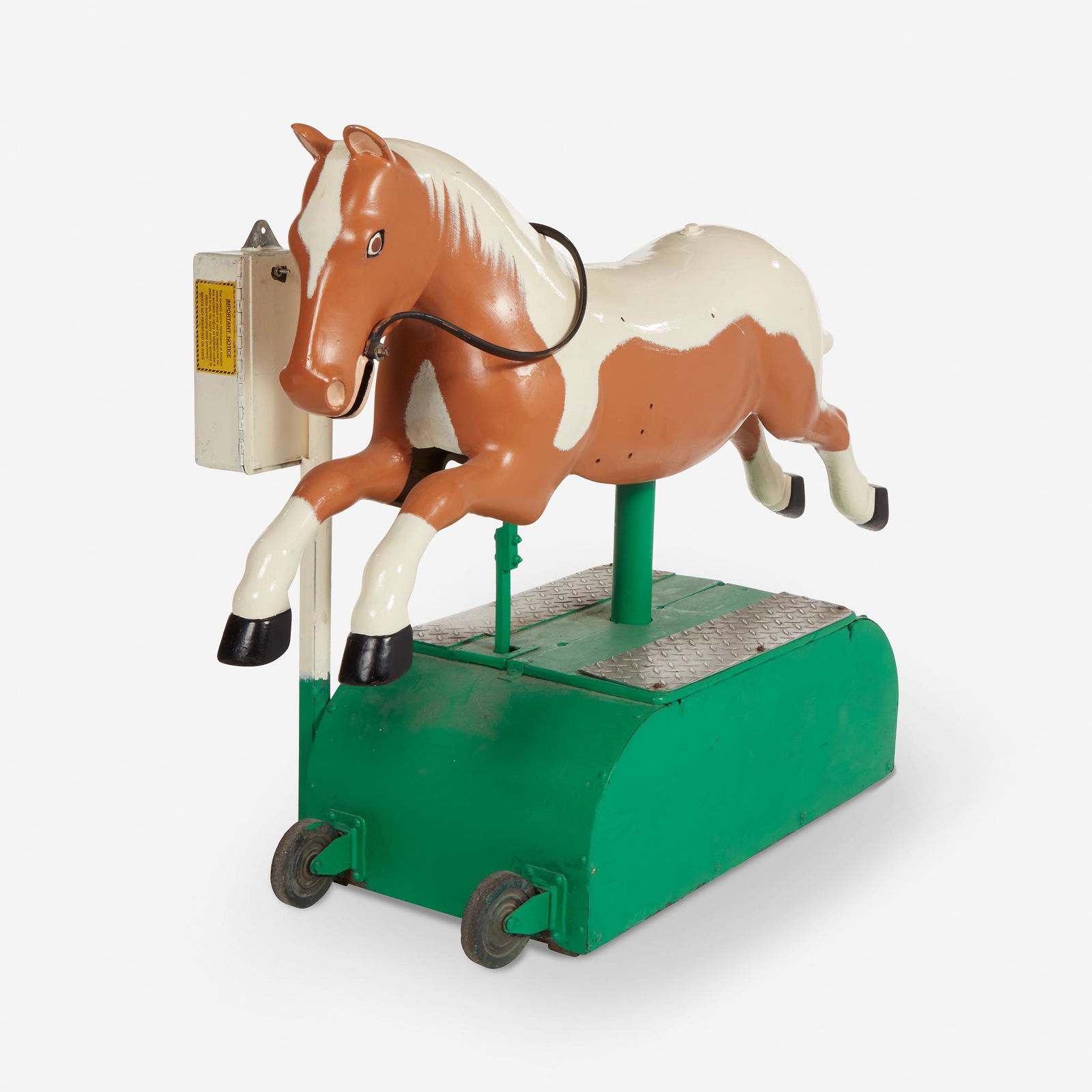 Coin-operated painted cast metal horse children (1 of 1)
