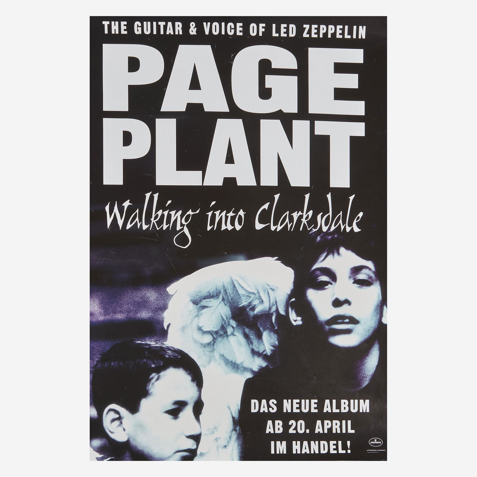 Group of six band posters, 20th century: Group of six band posters20th centuryComprising "The Guitar & Voice of Led Zepellin/ Page Plant" by Mercury; "Bill Graham Presents An Evening with the Rock and Roll Heart Lou Reed"; "Bill Graham & KLR