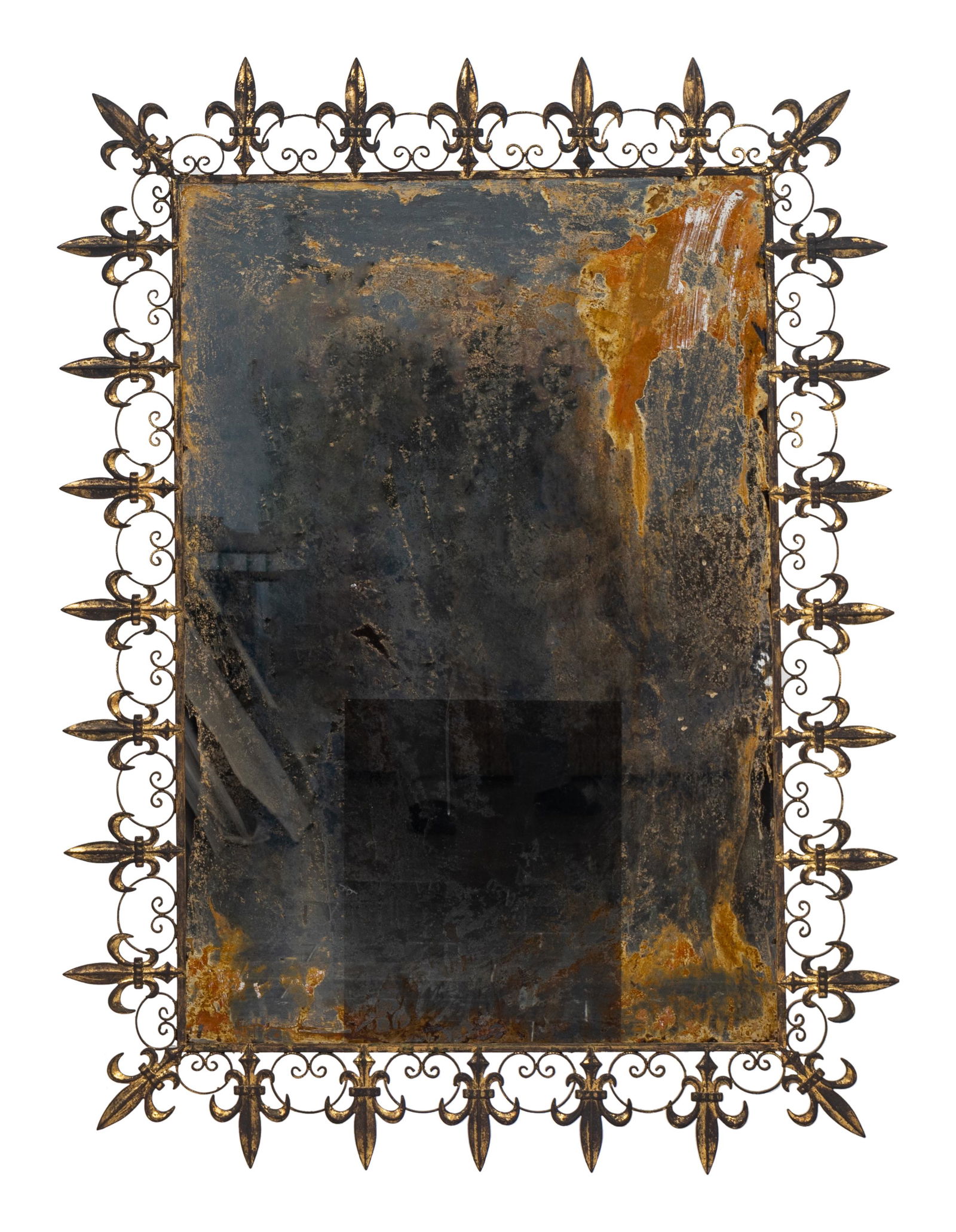 A Pair of Contemporary Iron-Work Mirrors Height 48 x (1 of 1)