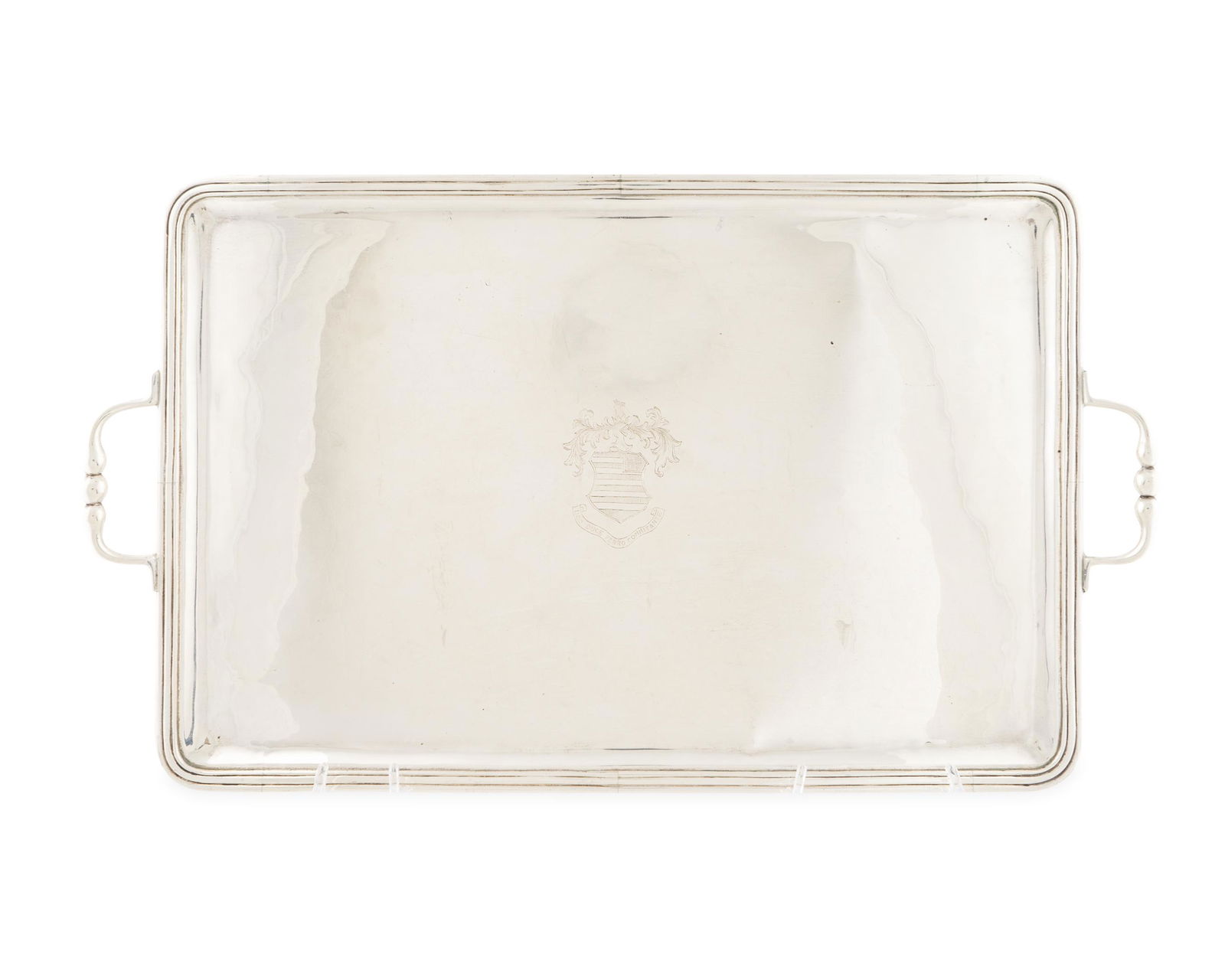 A Mexican Silver Two-Handle Serving Tray length over (1 of 1)
