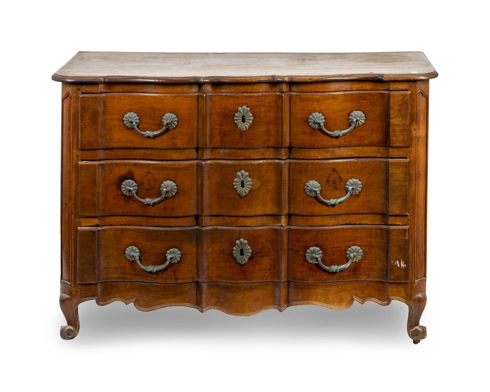 A Louis XV Provincial Style Serpentine-Fronted Walnut (1 of 1)