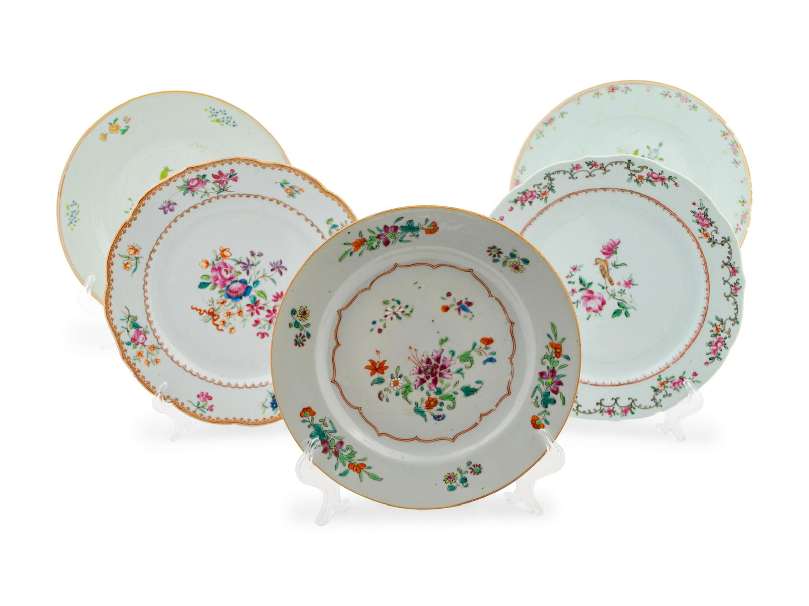 Thirty Chinese Export Famille Rose Cabinet Plates (1 of 1)