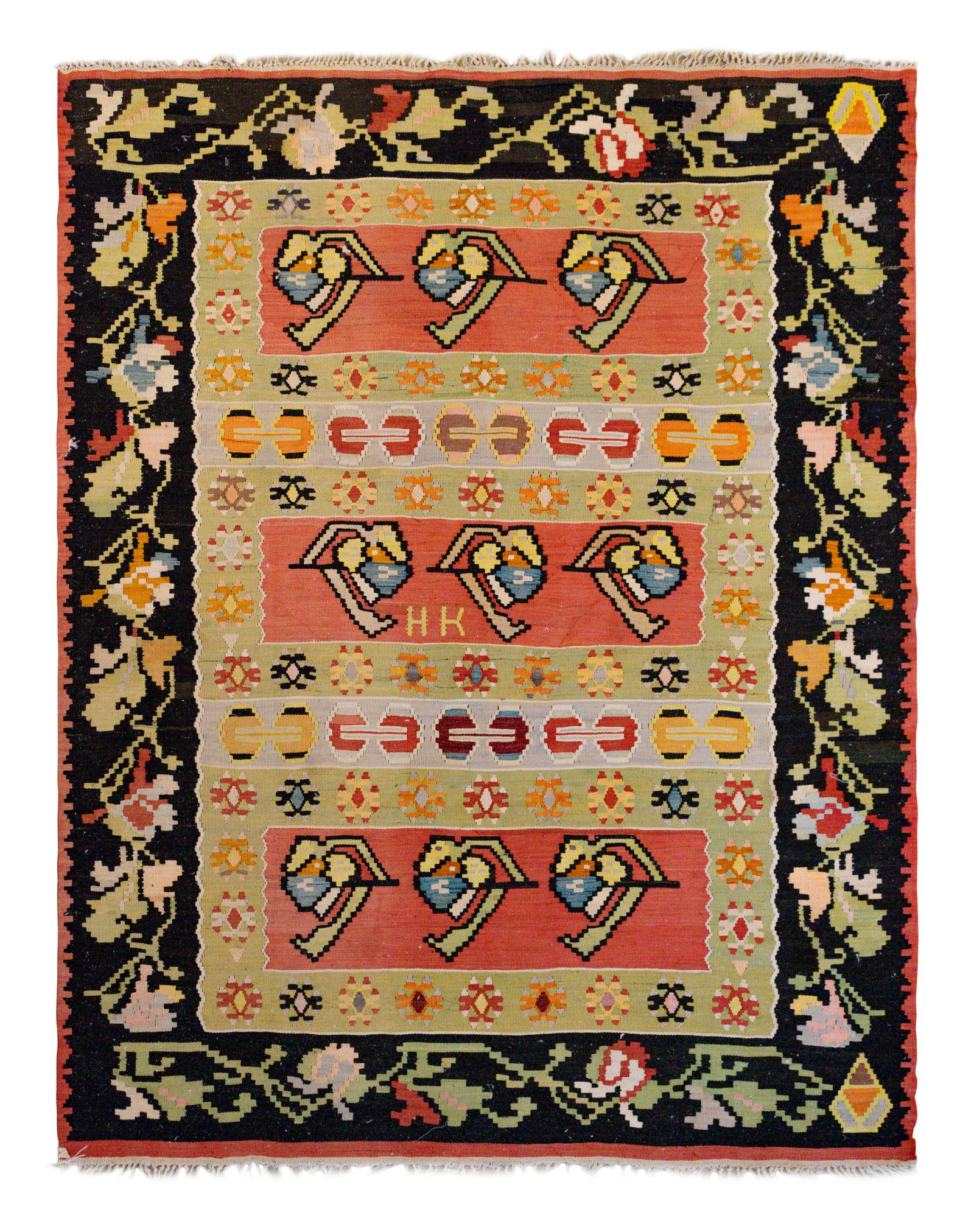 A Kilim Wool Rug 6 feet 6 inches x 4 feet 11 inches. (1 of 1)