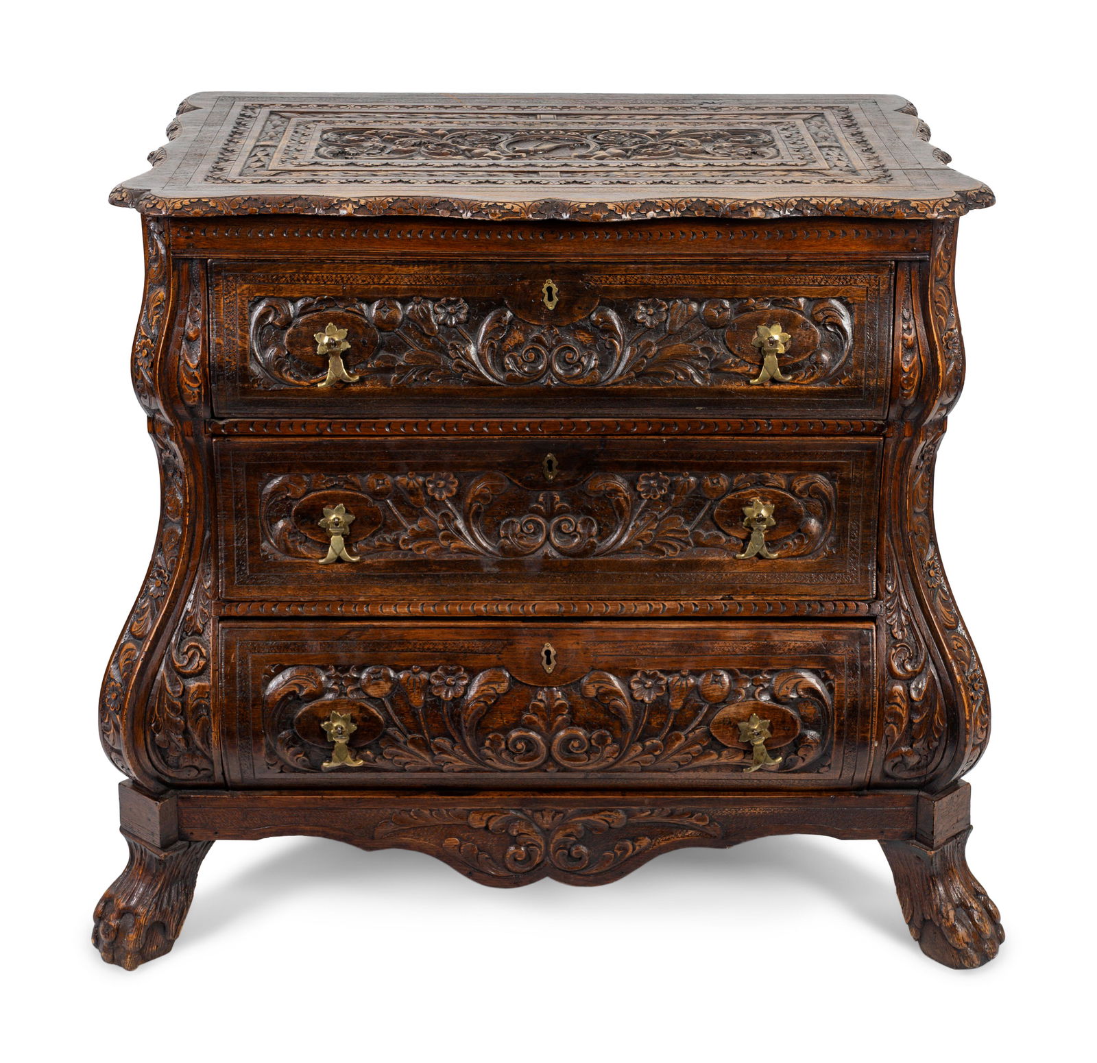 A Dutch Baroque Style Carved Oak Chest of Drawers (1 of 1)