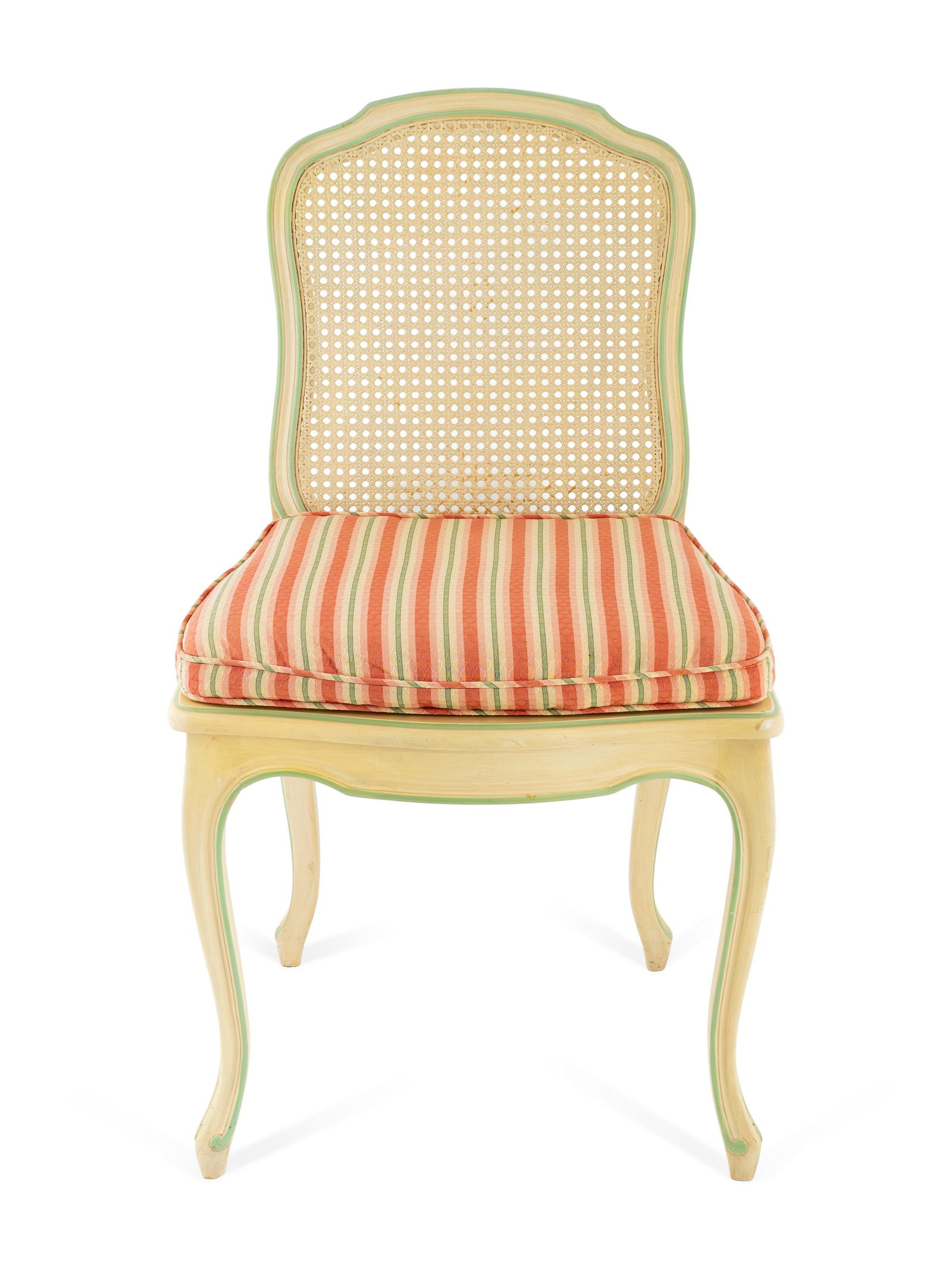 A Set of Eight Louis XV Style White-Painted Caned (1 of 4)