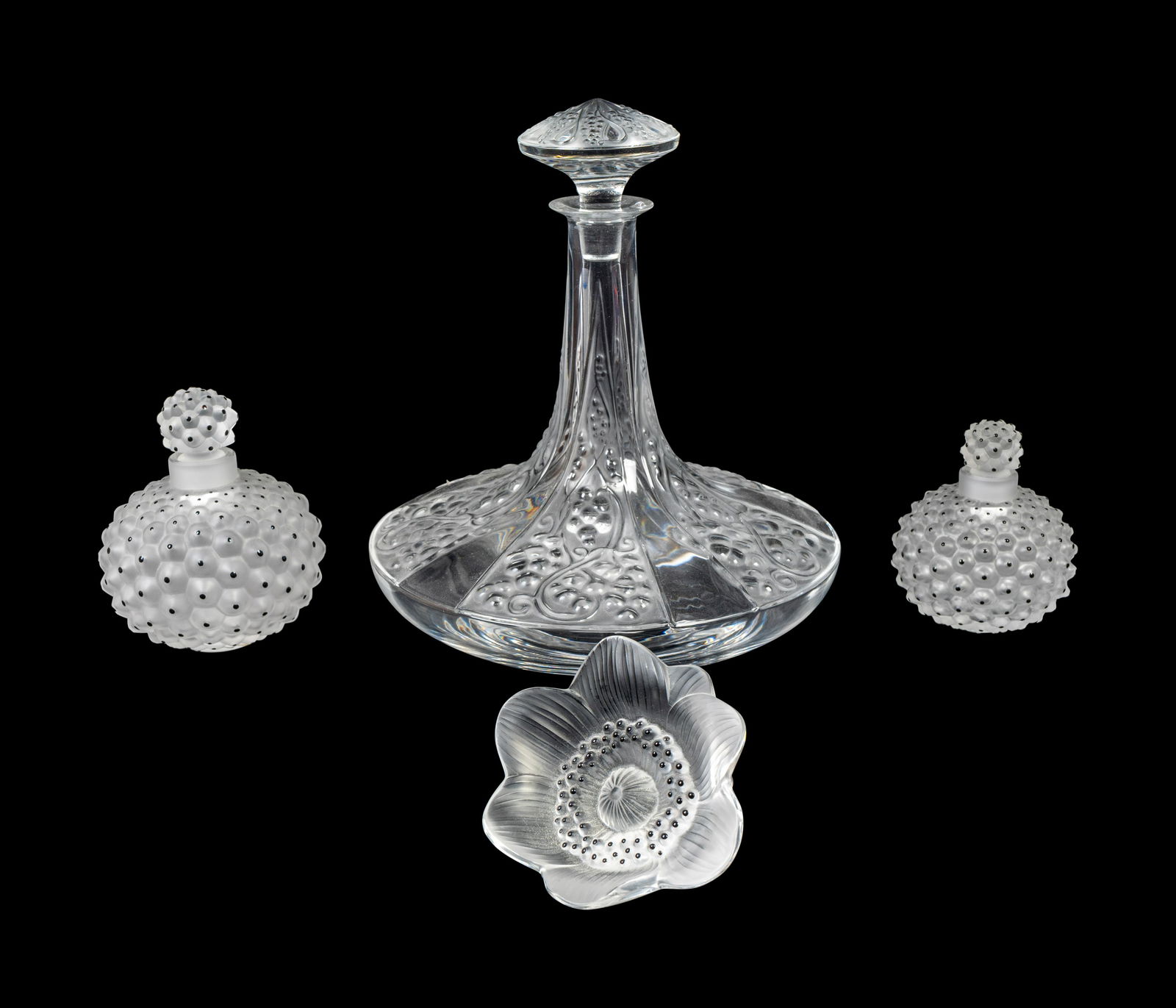 Two Lalique Perfume Bottles, a Floral Sprig and a (1 of 1)