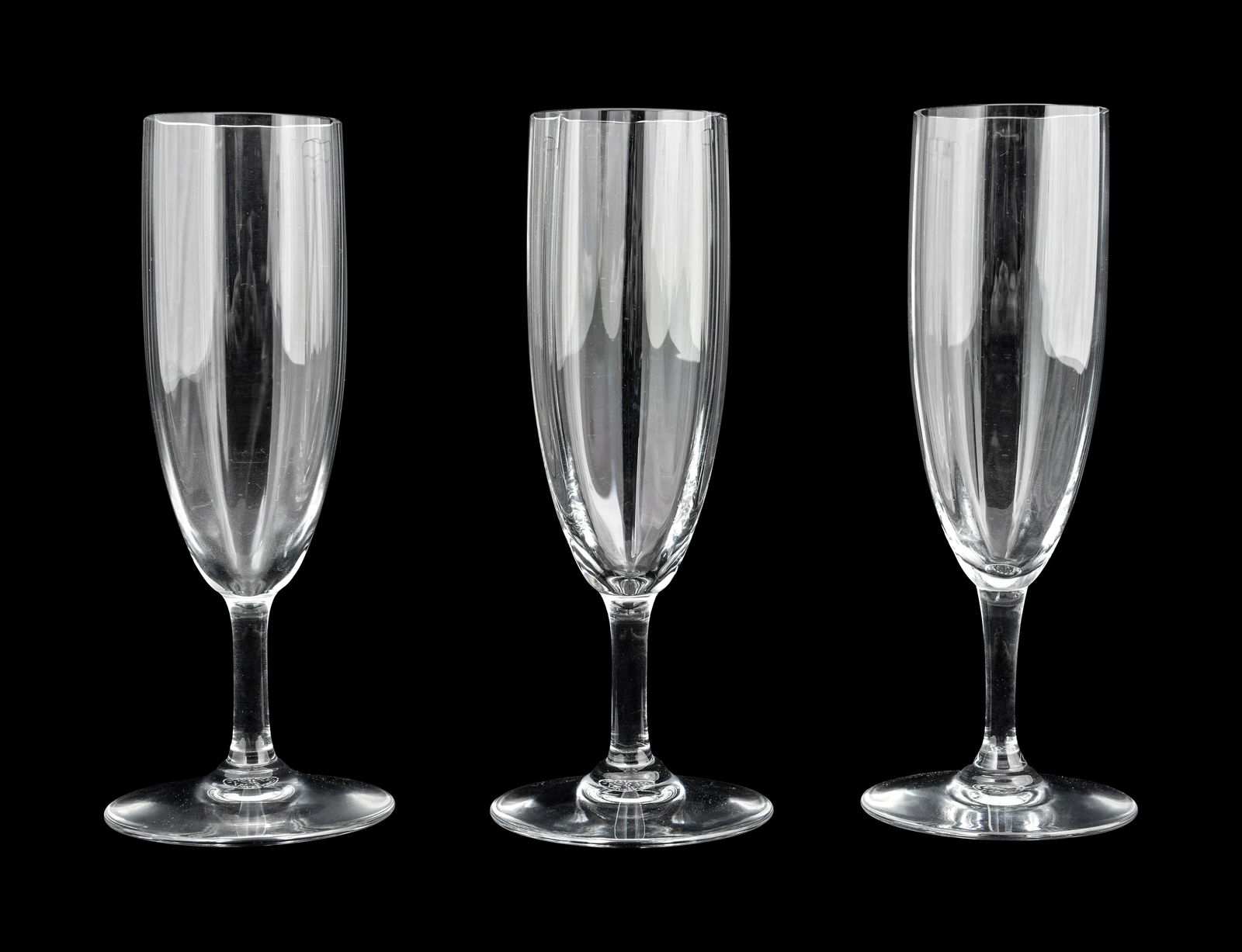 Eighteen Baccarat Crystal Champagne Flutes (1 of 1)