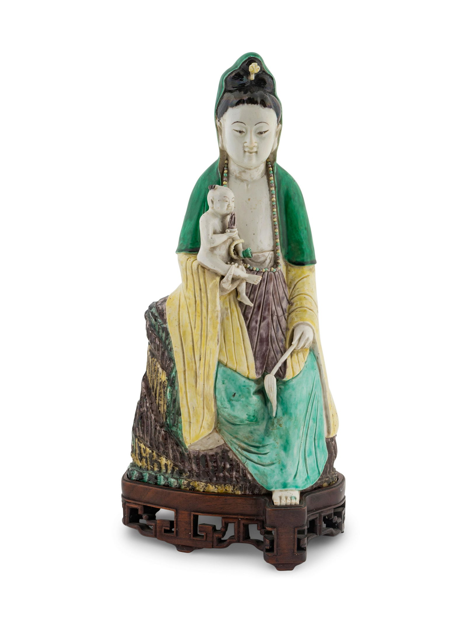 A Guanyin Figure with Child Height 14 inches. (1 of 1)