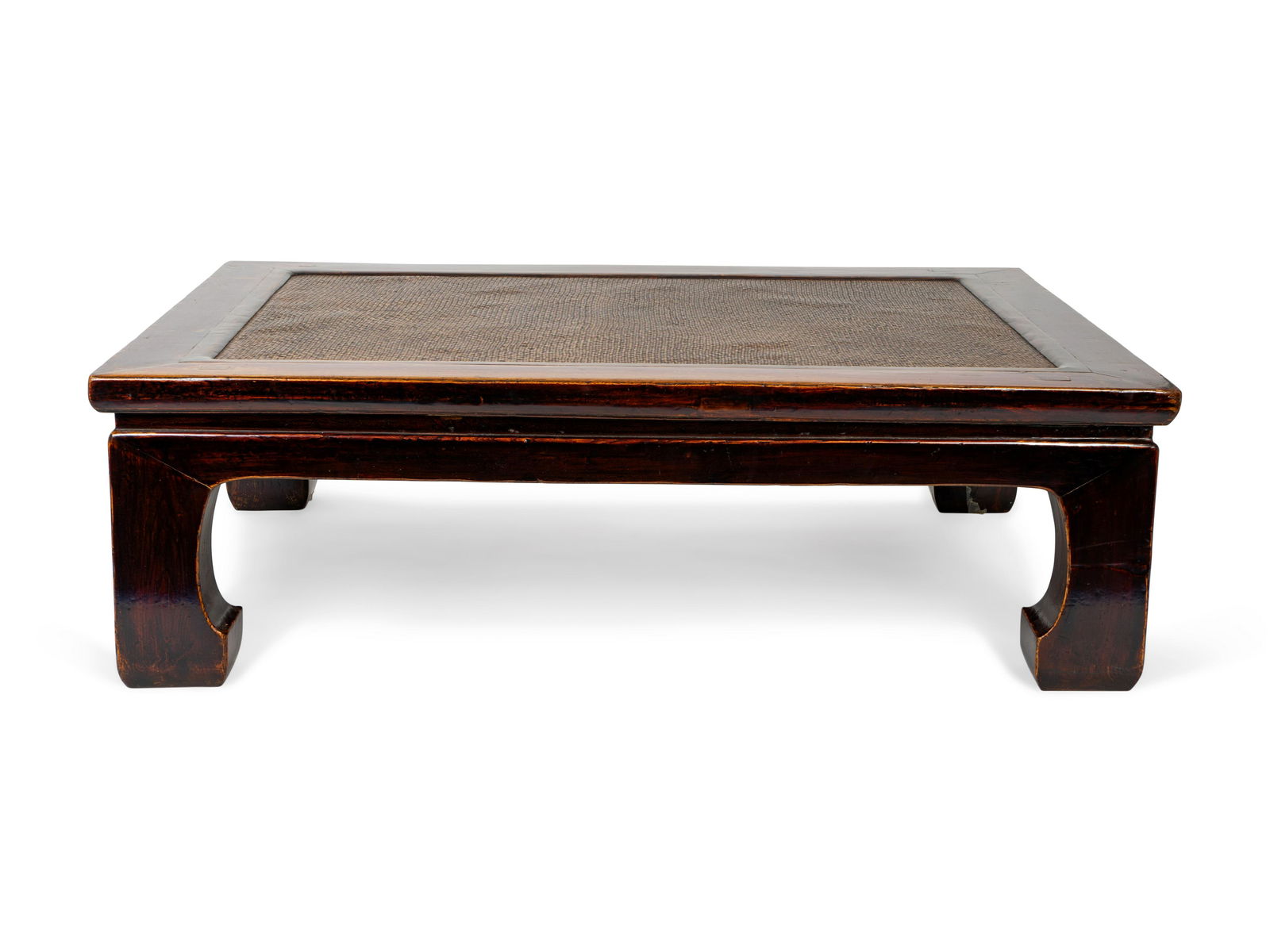 An Asian Style Rattan Inset Coffee Table Height 17 3/4 (1 of 1)