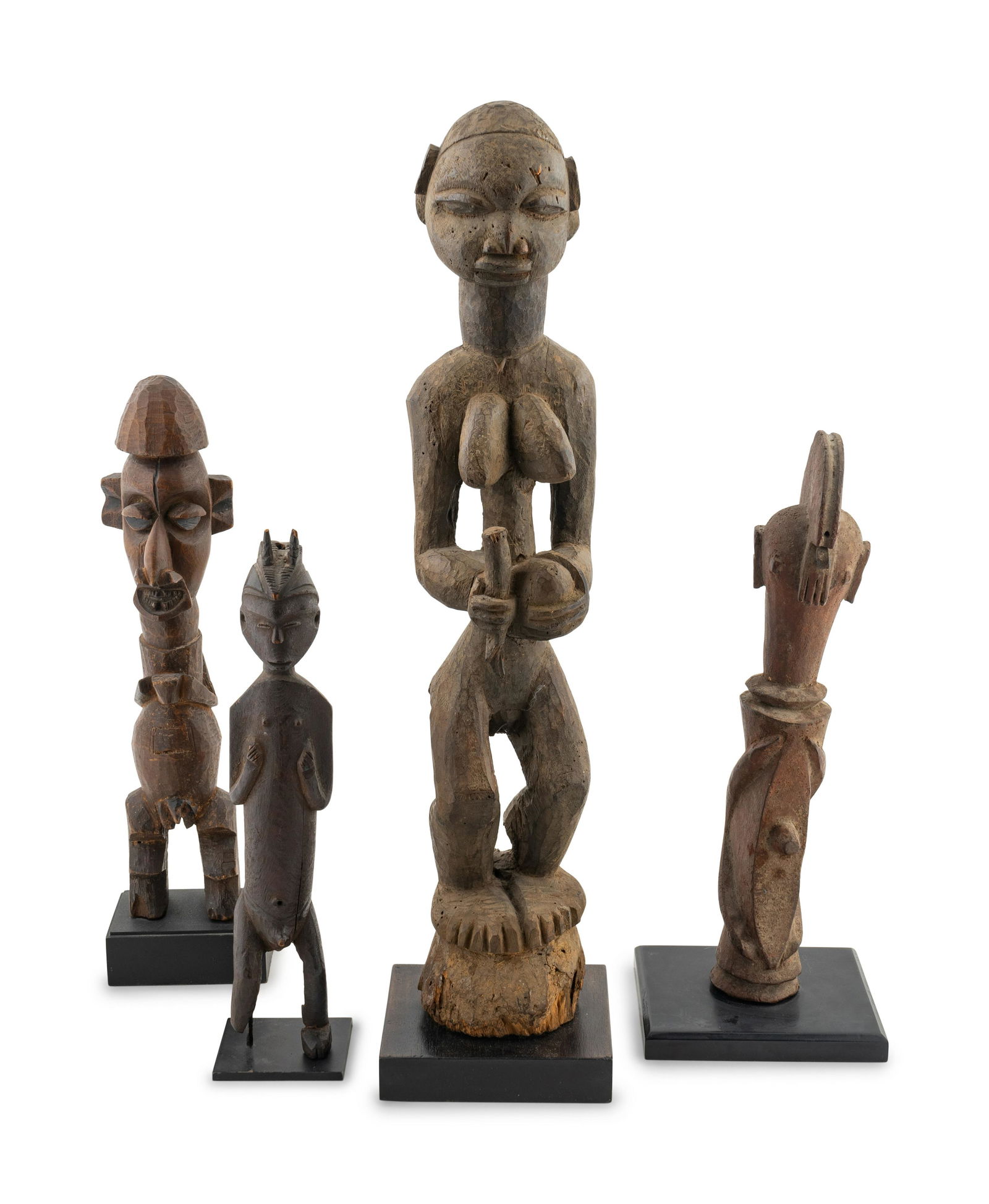 Four African Carved Wood Figures (1 of 1)