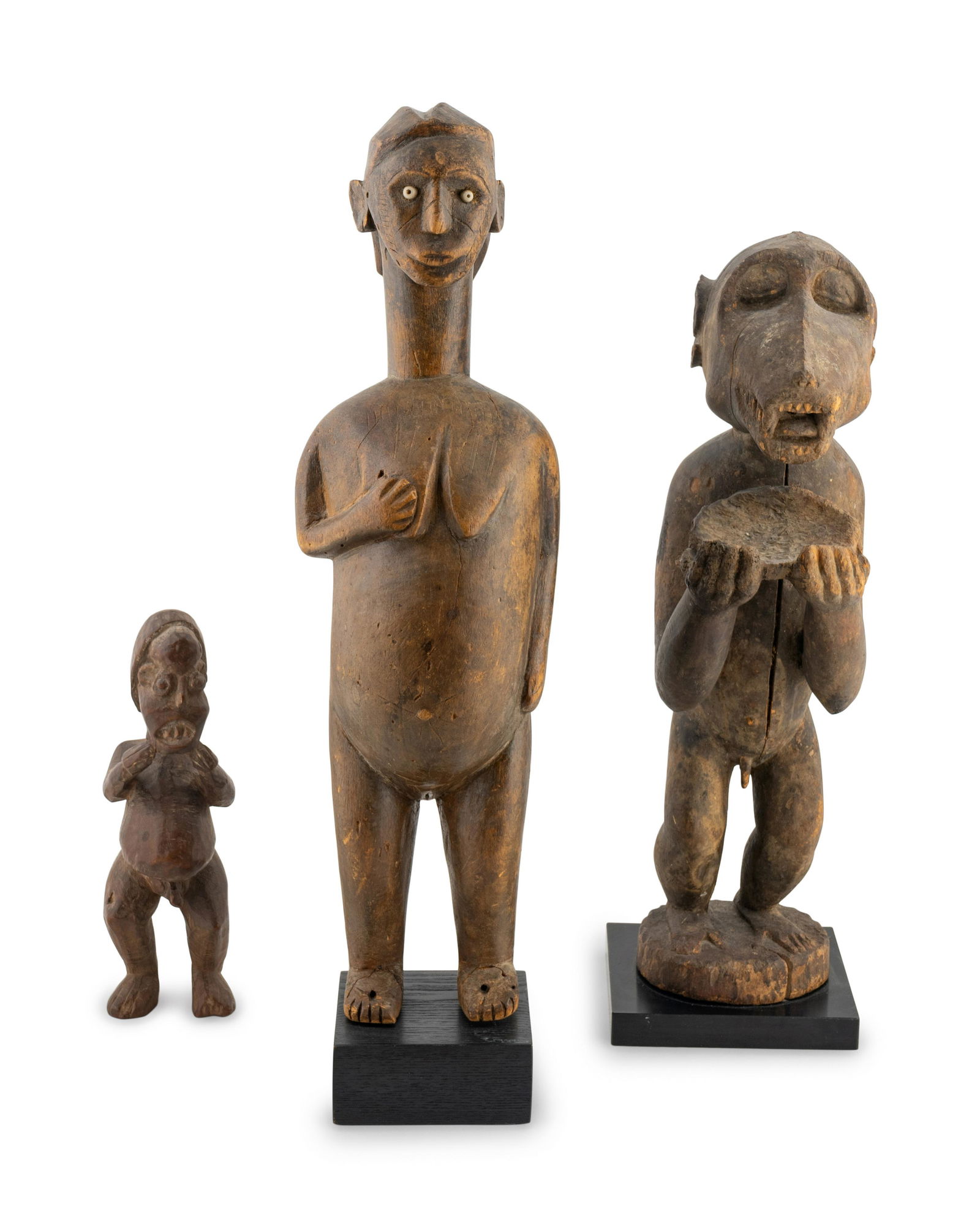 Three African Carved Wood Figures (1 of 1)