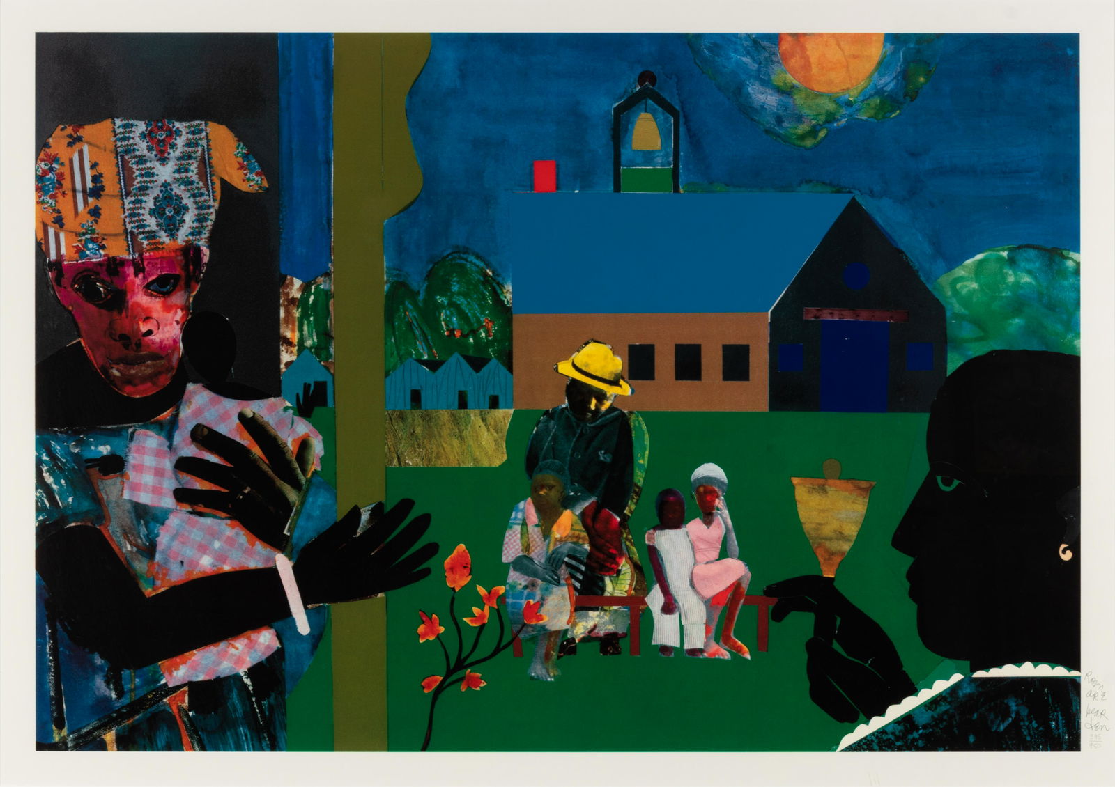 After Romare Bearden (American, 1911-1988) School Bell (1 of 5)