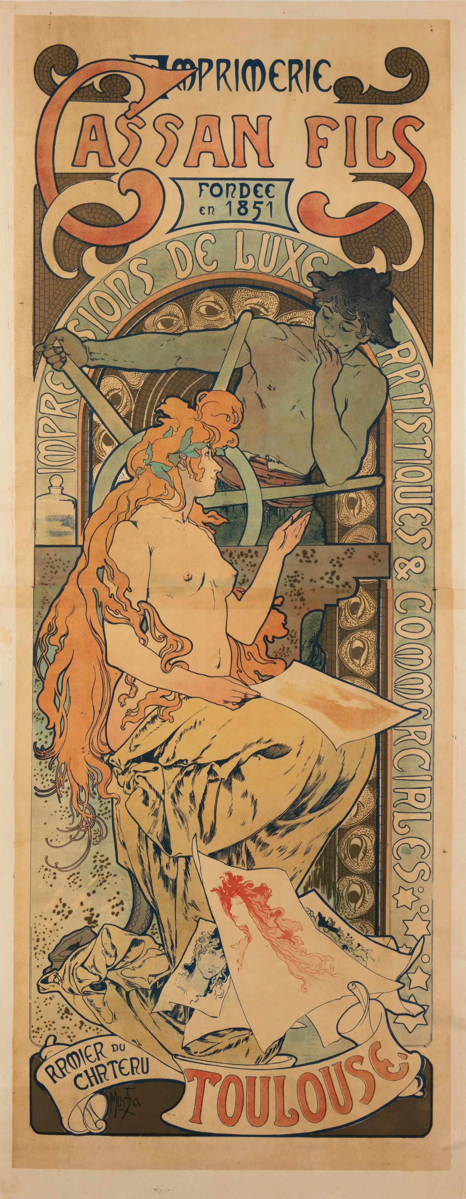 Alphonse Mucha (Czech, 1860-1939) Imprimerie Casson (1 of 6)