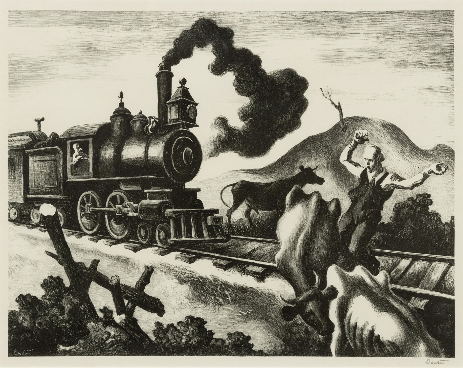 Thomas Hart Benton (American, 1889-1975) Slow Train (1 of 5)