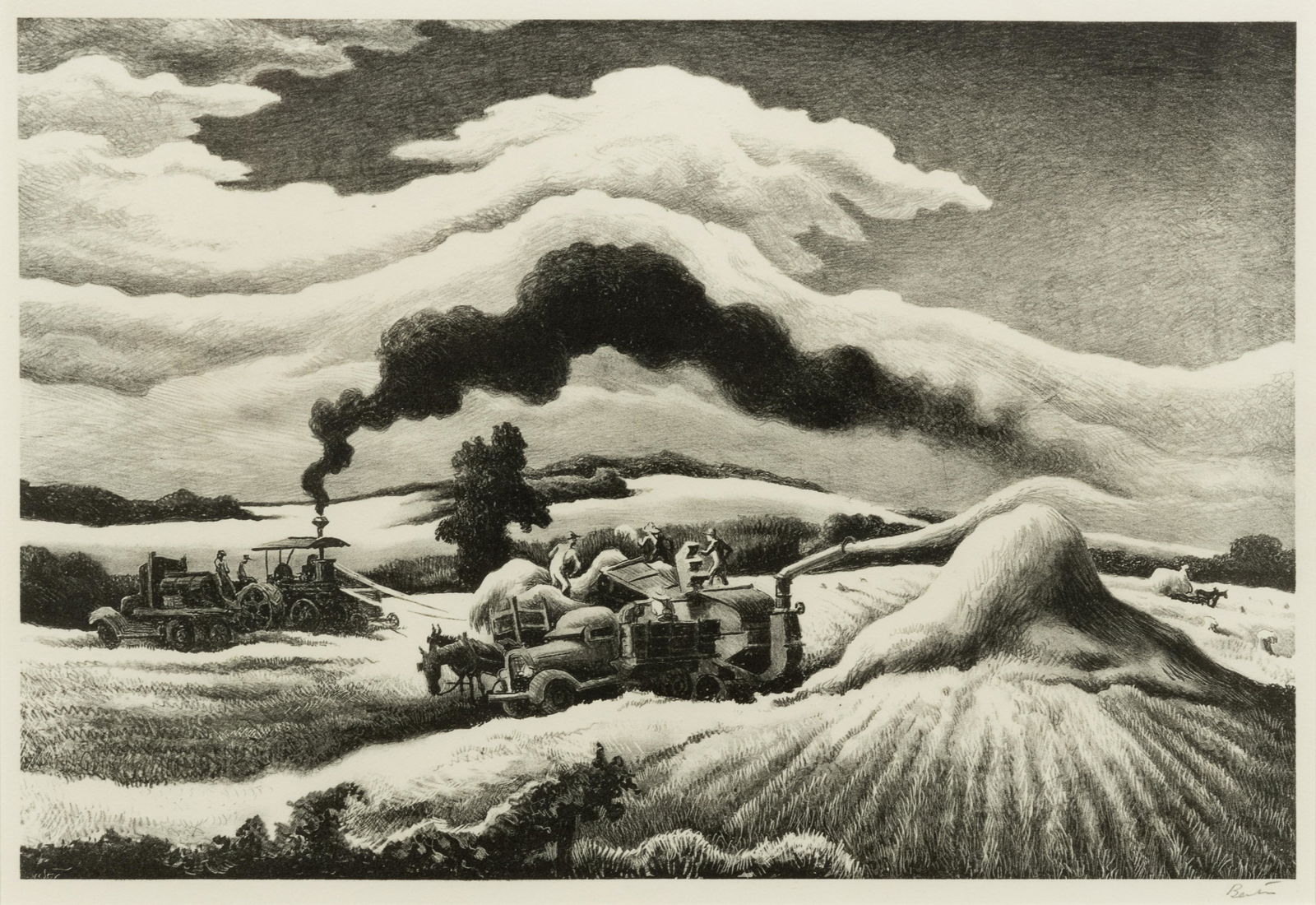 Thomas Hart Benton (American, 1889-1975) Threshing, (1 of 5)