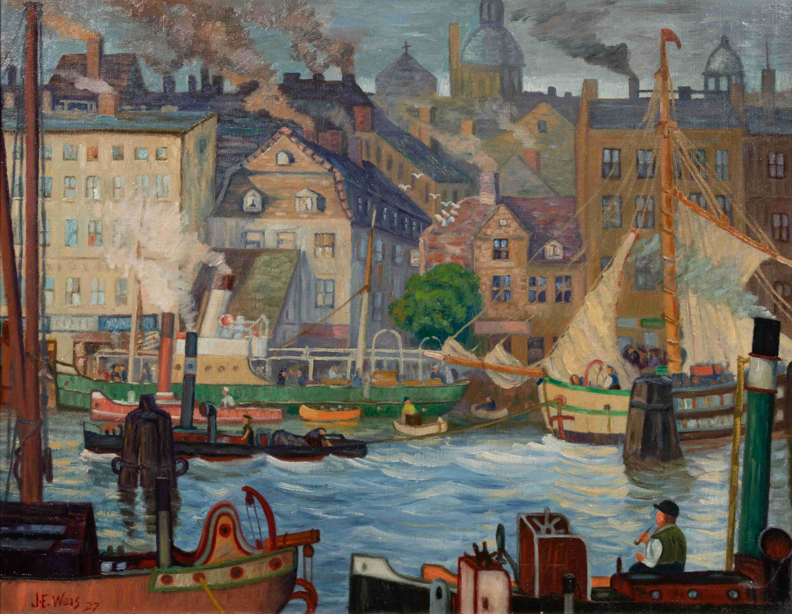 John Ellsworth Weis (American, 1892-1962) Harbor, 1927 (1 of 5)