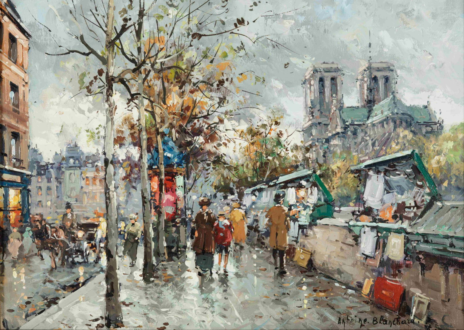 Antoine Blanchard (French, 1910-1988) Les Bouquinistes (1 of 7)