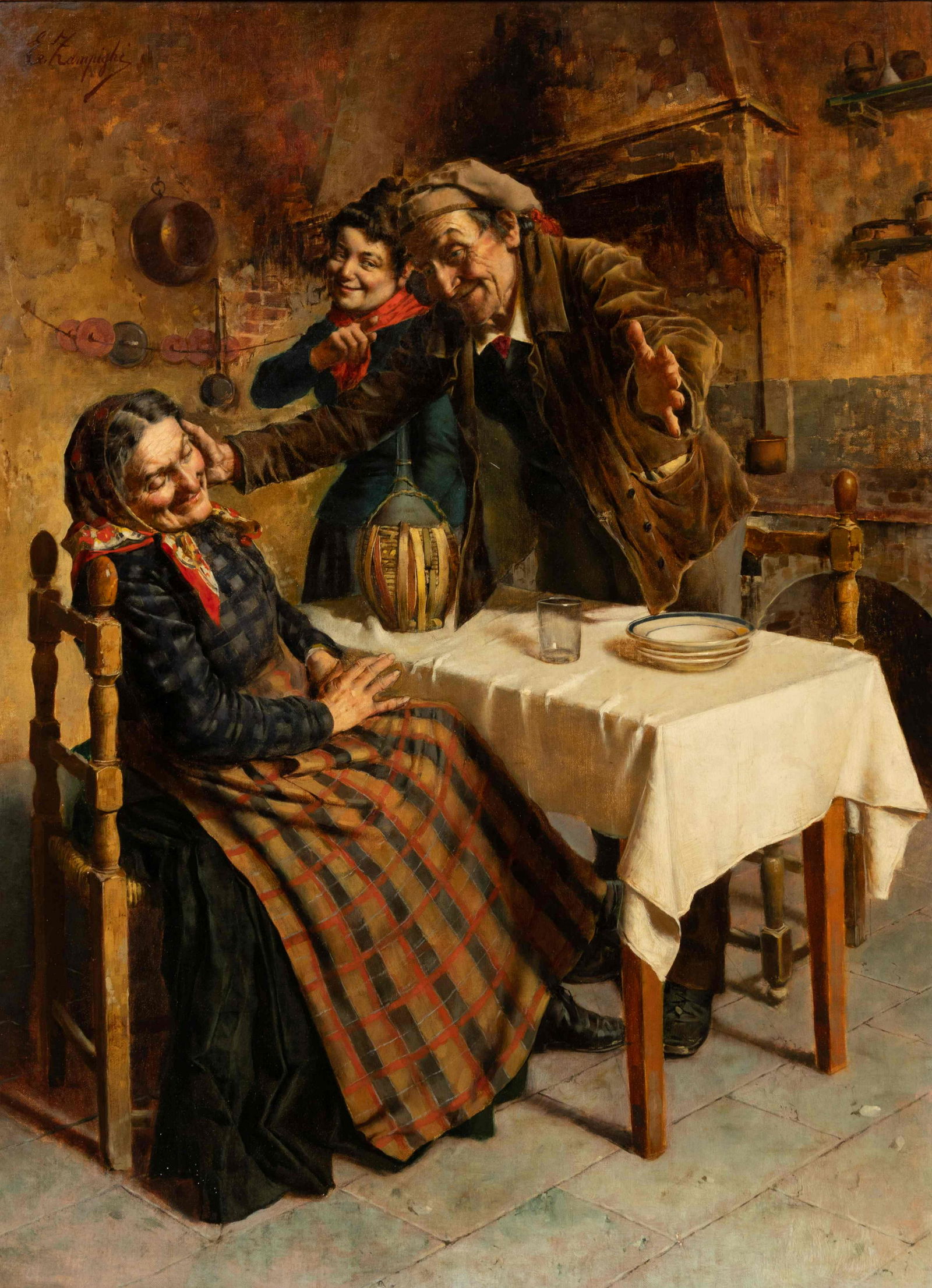 Eugenio Zampighi (Italian, 1859-1944) The Admirer (1 of 5)