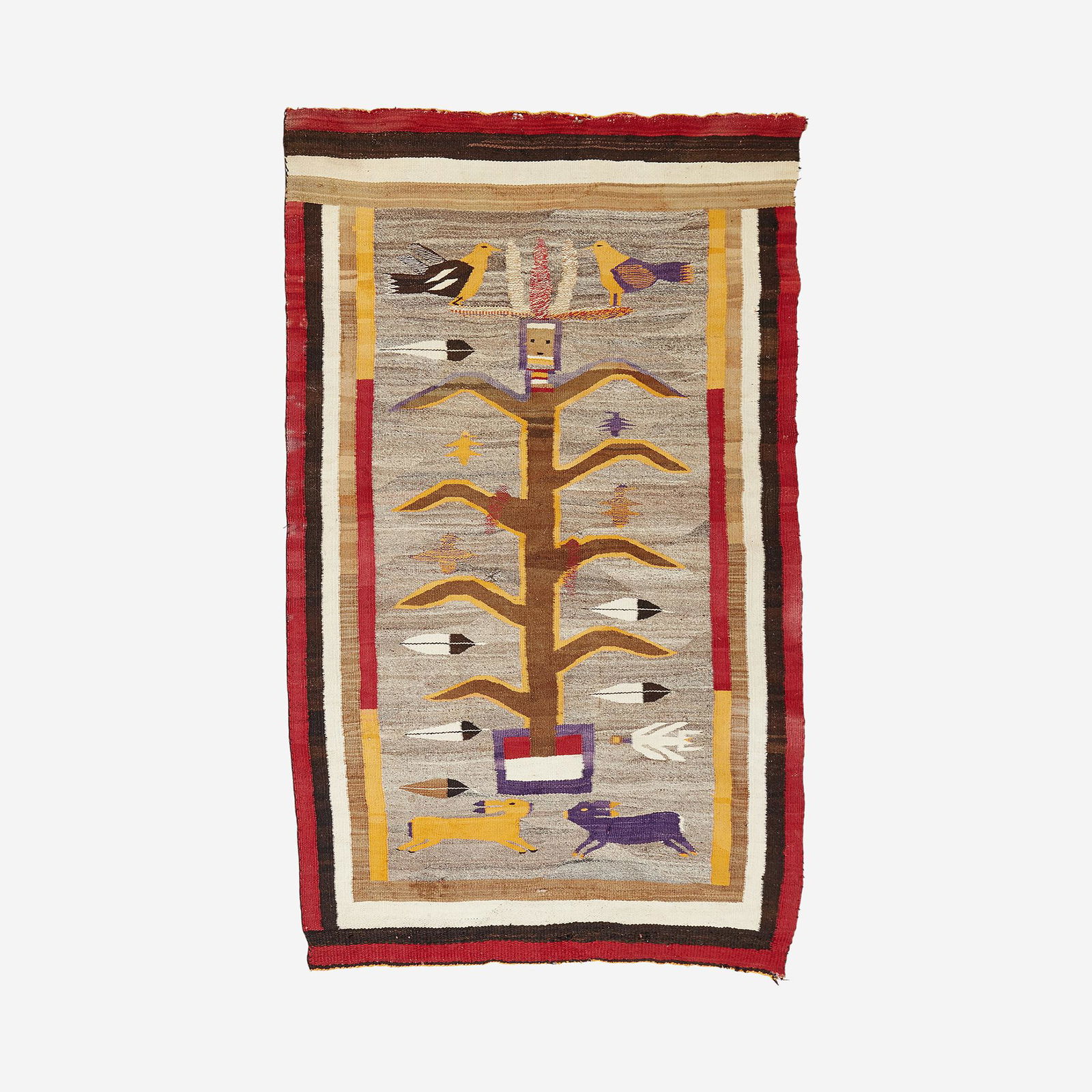 A Navajo pictorial Corn Yei rug, First half 20th (1 of 1)