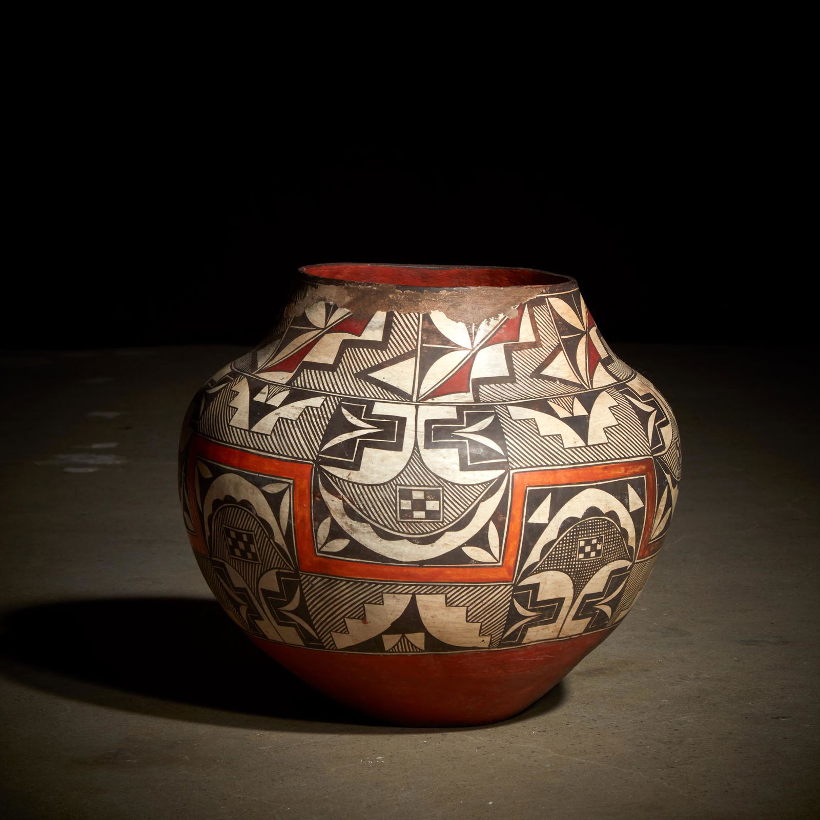 A large Acoma polychrome olla, early 20th century (1 of 2)