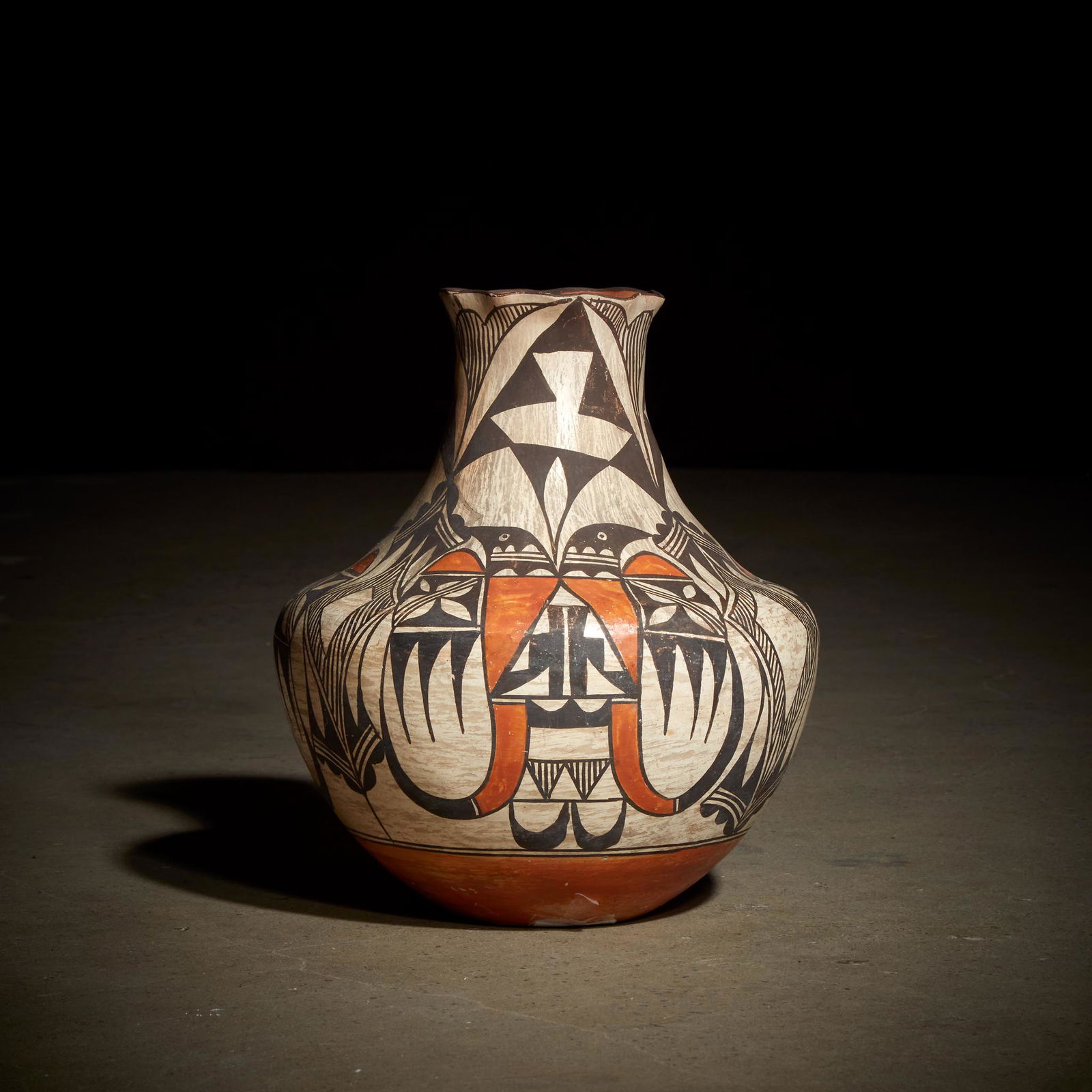 An Acoma polychrome jar, Circa 1910 (1 of 2)