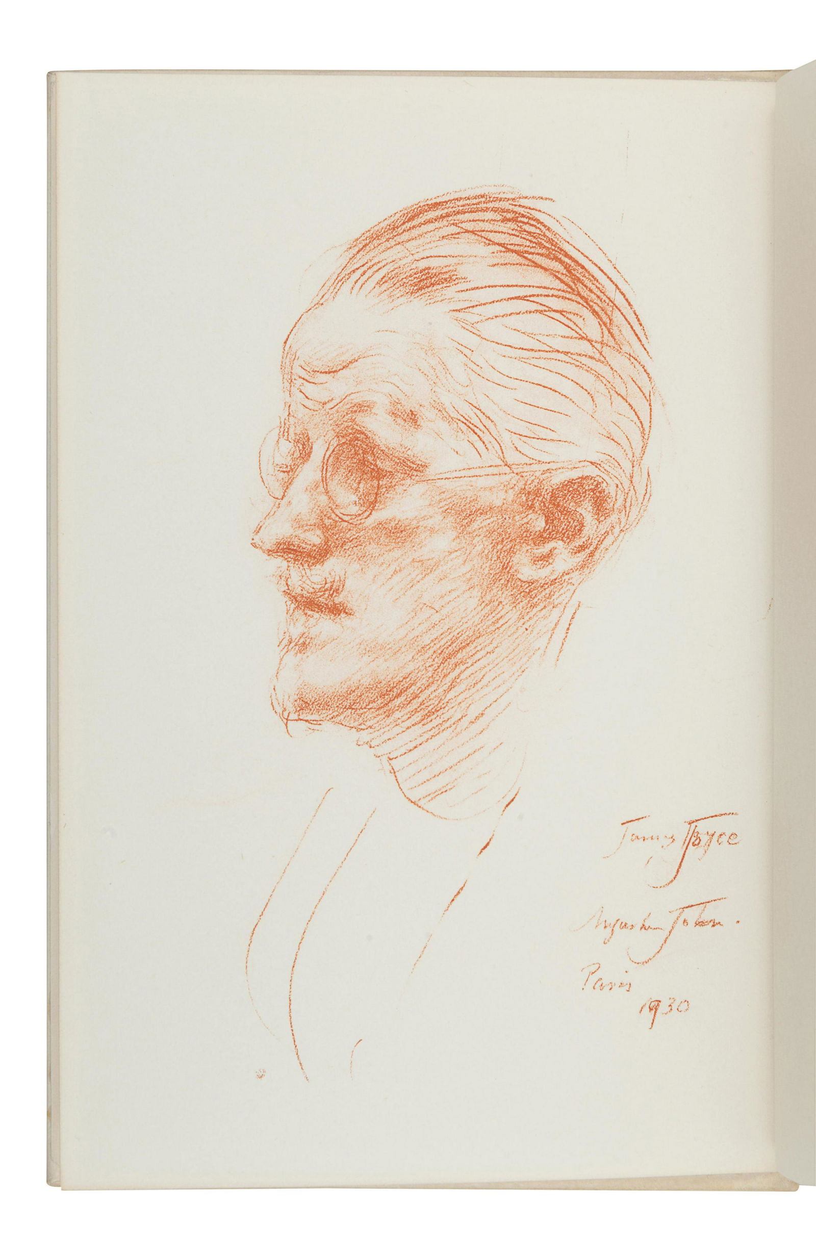 JOYCE, James (1882-1941). Collected Poems. New York:: JOYCE, James (1882-1941). Collected Poems. New York: The Black Sun Press, 1936. 8vo. Frontispiece portrait of Joyce by Augustus John; text printed in blue. Original cream-white boards, upper cover wit