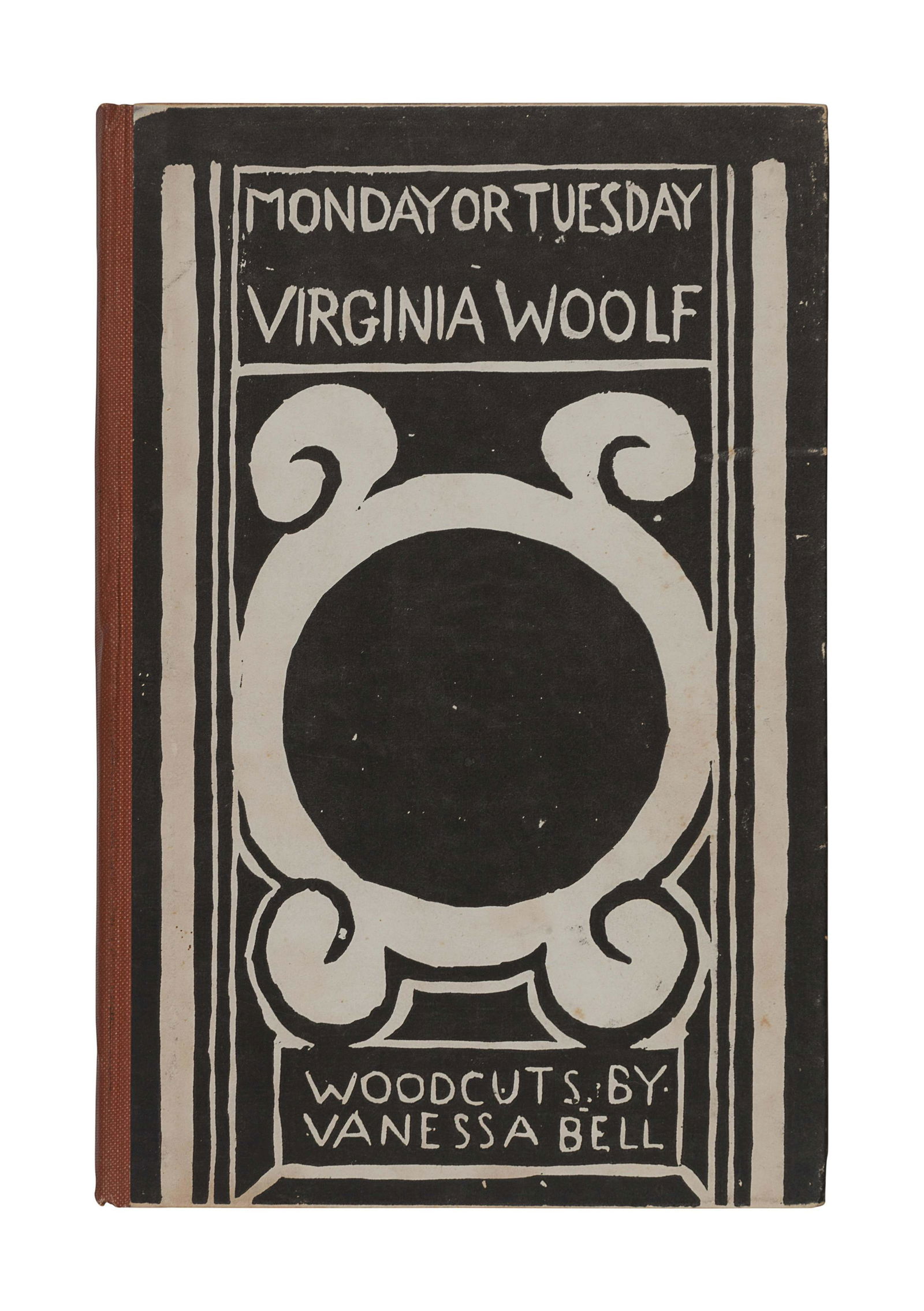 WOOLF, Virginia (1882-1941). Monday or Tuesday.: WOOLF, Virginia (1882-1941). Monday or Tuesday. Richmond: Hogarth Press, 1921. 8vo. 4 woodcuts by Vanessa Bell; 1p. publisher's advertisements at end. (Some minor offsetting of plates to t