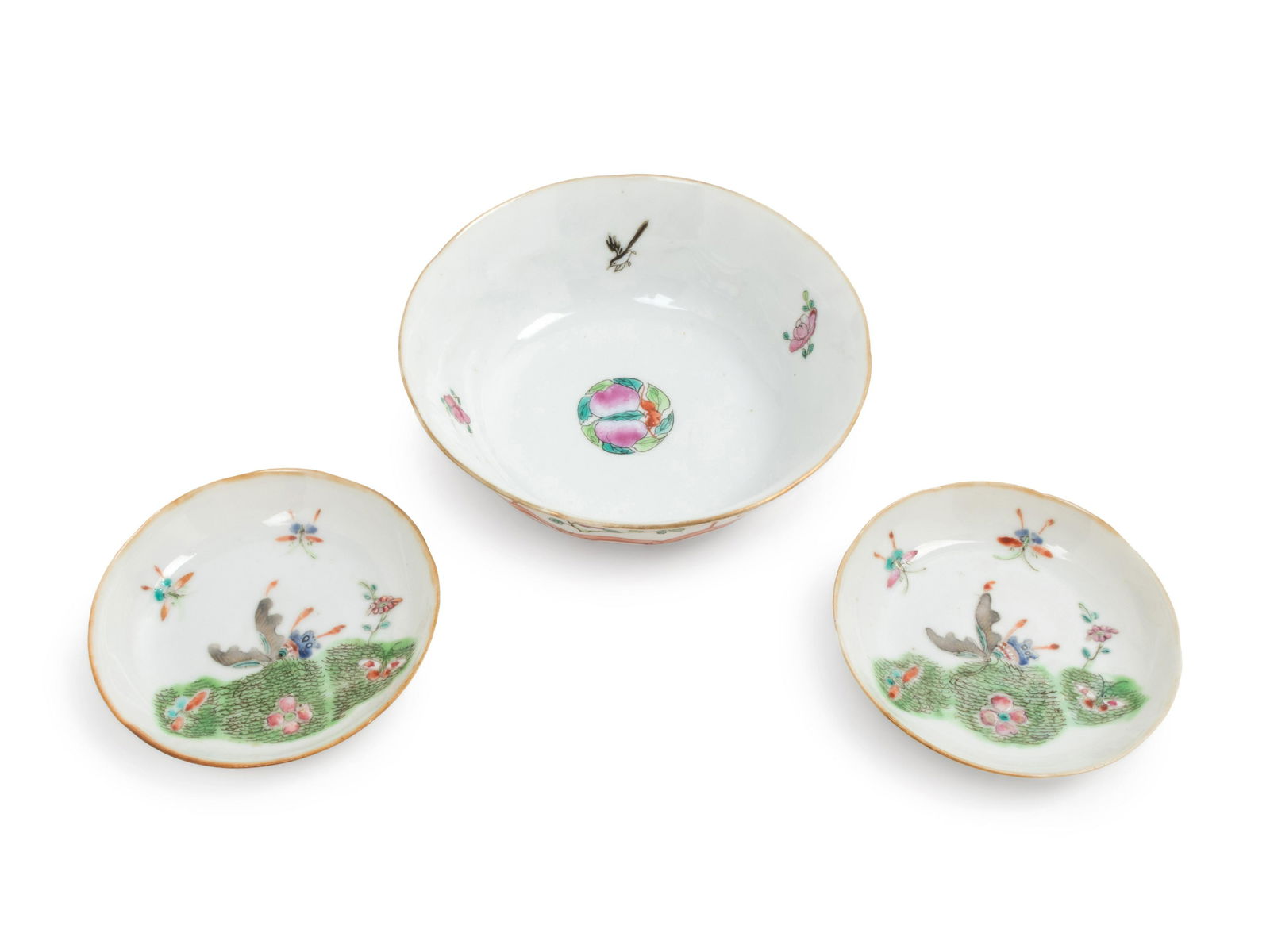 Three Famille Rose Porcelain Wares (1 of 2)