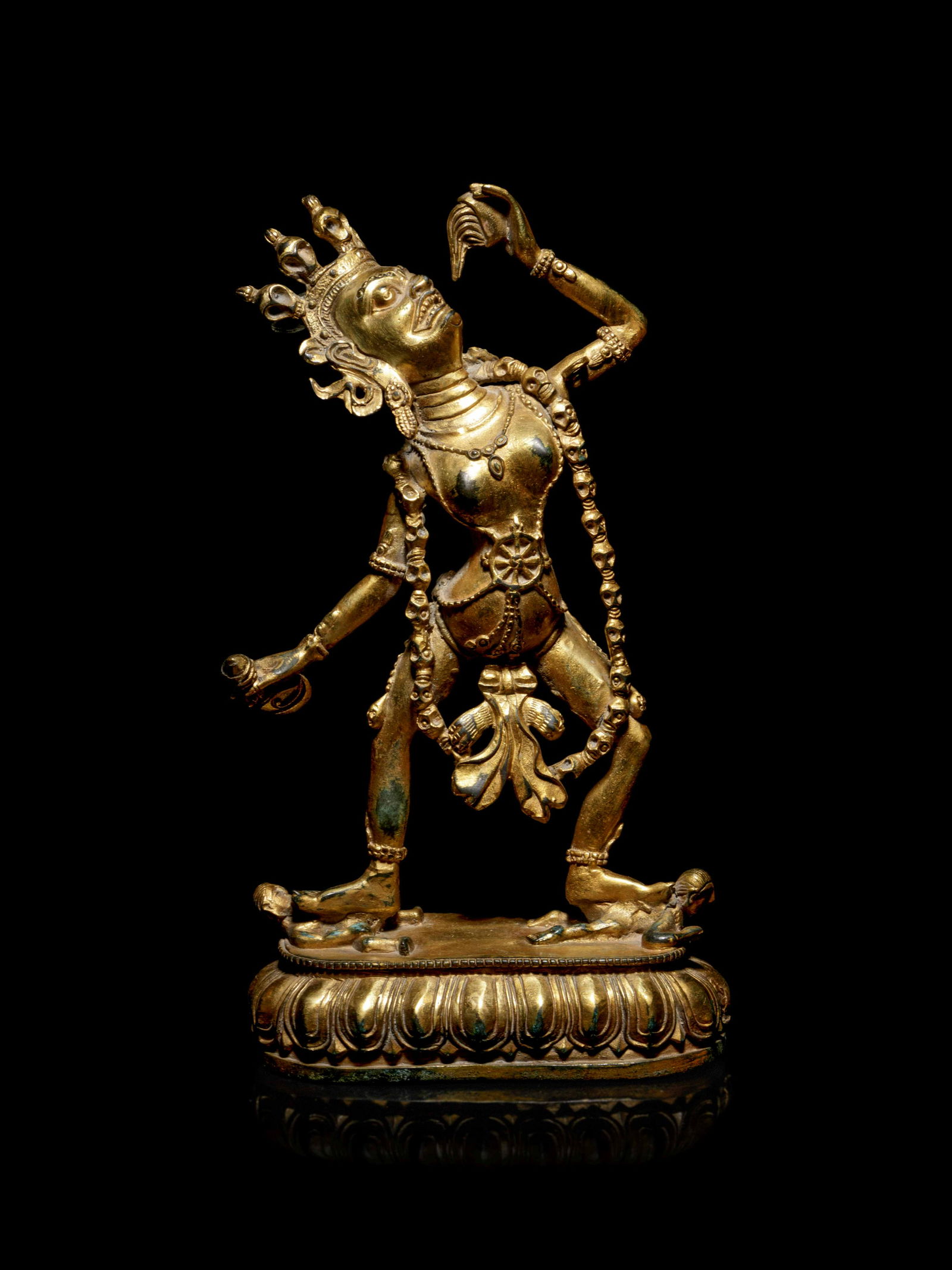 A Tibetan Gilt Bronze Figure of Bodhisattva Vajrayogini (1 of 4)