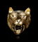 A Metal Wolf Head-Form Ojime - 2