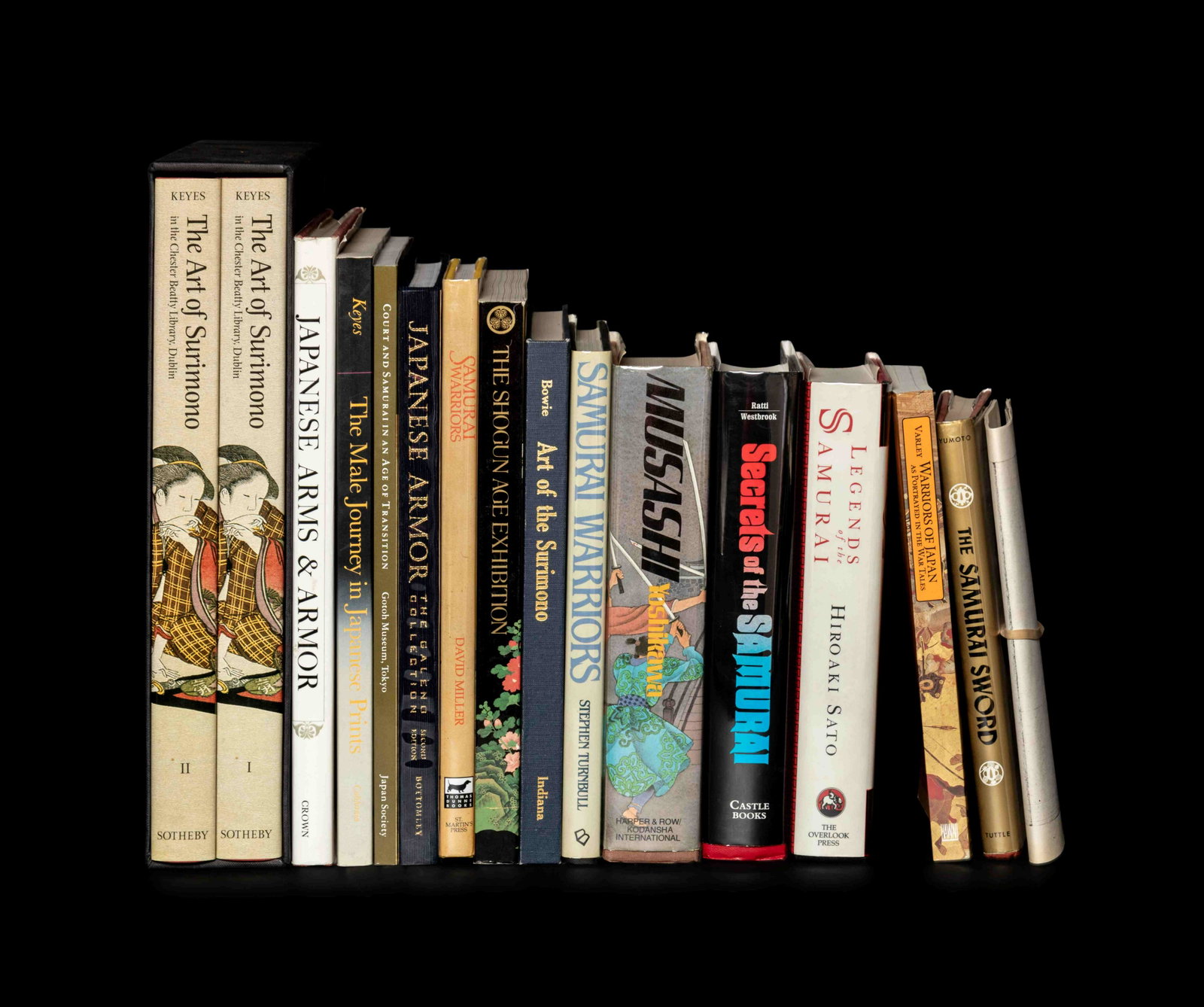 [SAMURI] A group of works about the art of Samuri,: [SAMURI] A group of works about the art of Samuri, comprising: KEYES, Roger S. The art of surimono in the Chester Beatty Library, Dublin. London: Sotheby; New York: Harper and Row, 1985. 2 vol. —