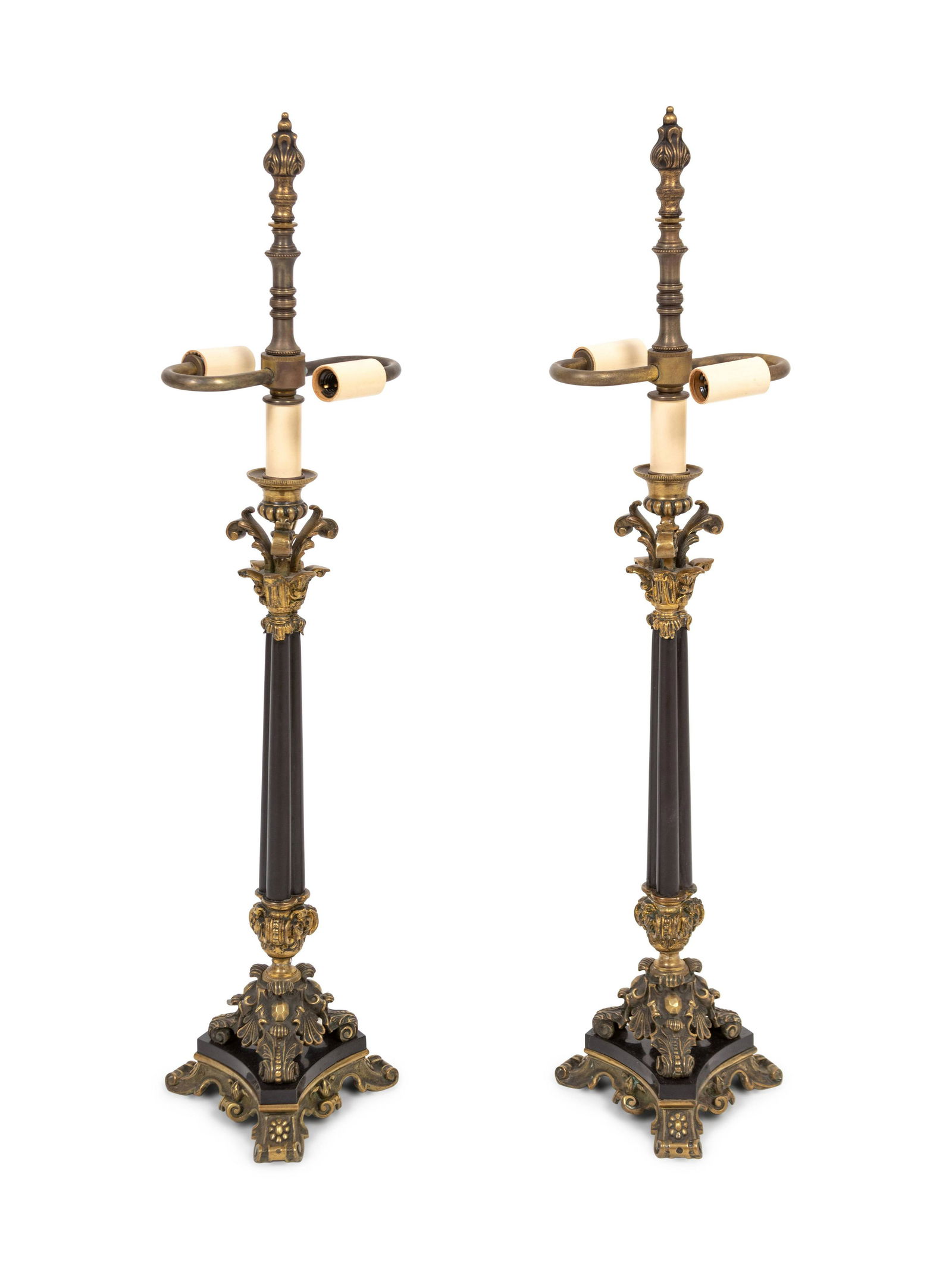 A Pair of Empire Style Gilt and Patinated Bronze (1 of 2)