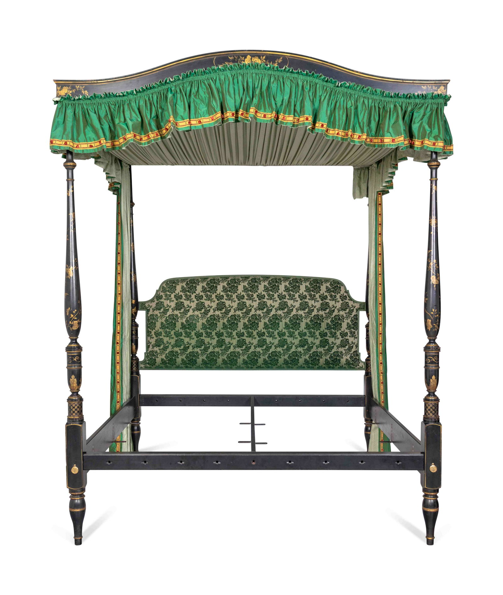 A George III Style Chinoiserie Lacquered Four-Post (1 of 1)