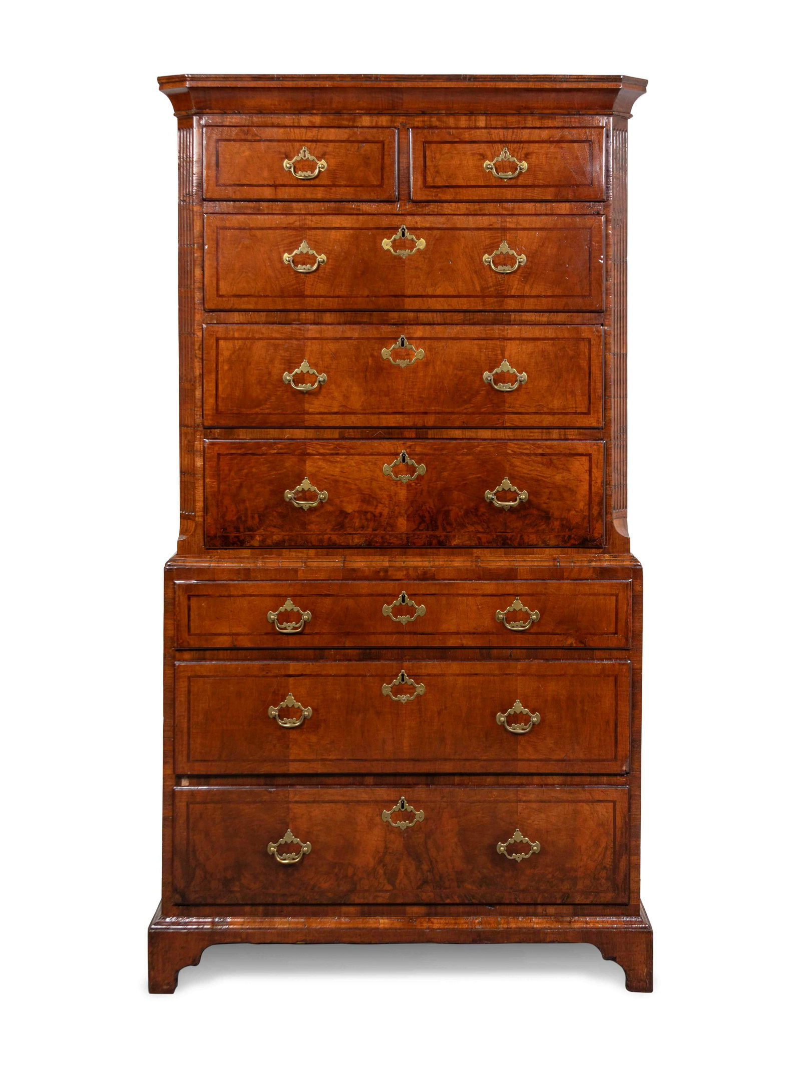 A George III Figured Mahogany Chest-on-Chest Height 76 (1 of 1)