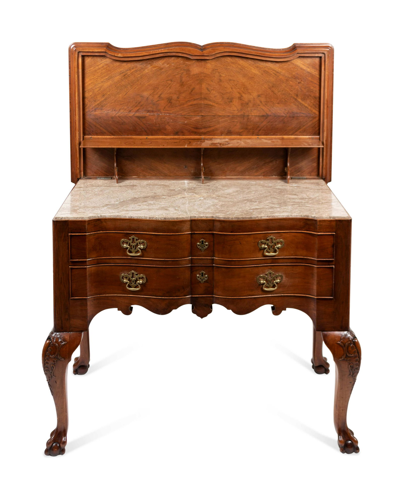 A George II Burl Walnut Commode Height 36 x width 43 x (1 of 2)